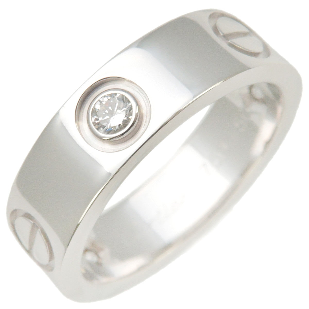 Cartier-Love-Ring-Half-Diamond-K18WG-750WG-White-Gold-#50-US5.5