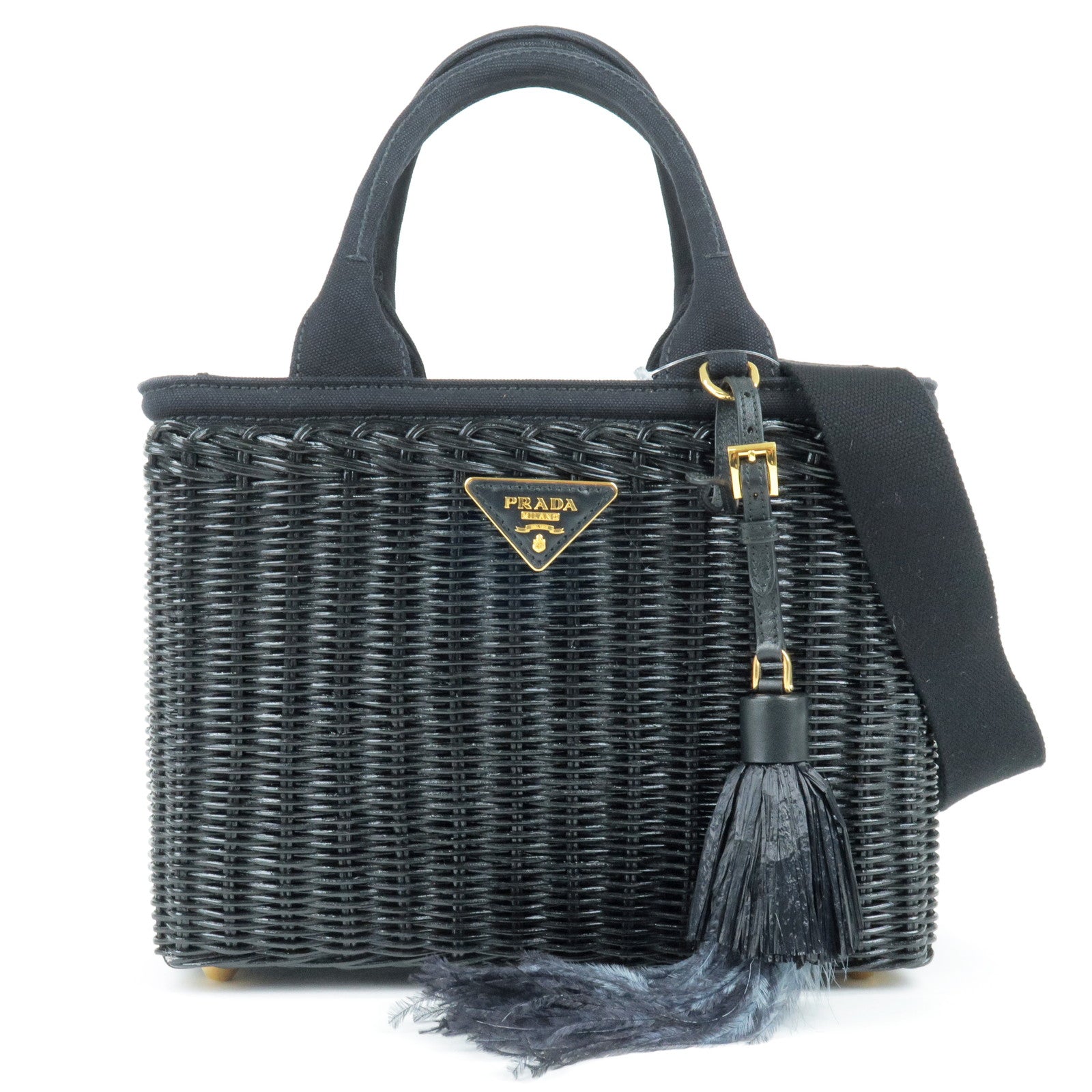 ep_vintage luxury Store - Hand - Wicker - I feel like Prada holds a certain  place of prominence among women in the news industry - Bag - Black - Canvas  - 2Way - Basket - 1BG835 – dct - Nero - Bag - PRADA