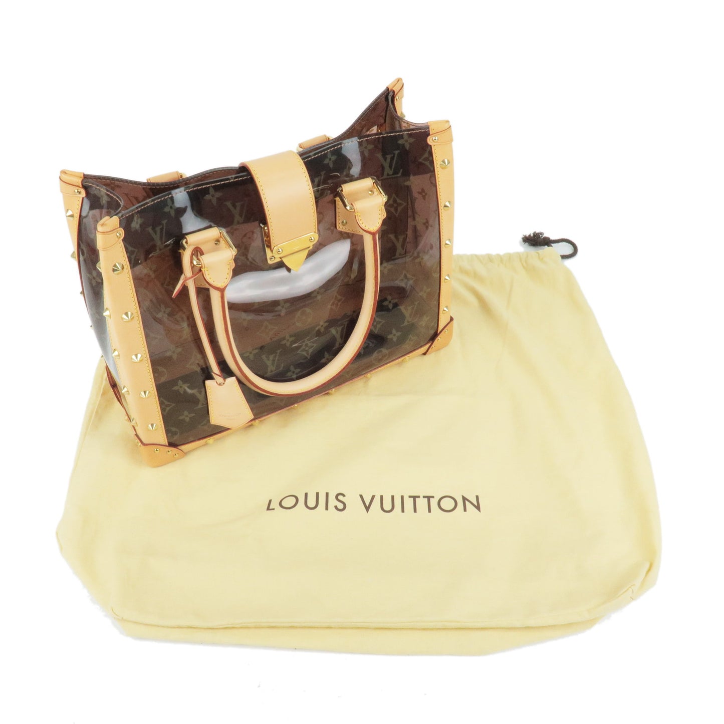 Louis Vuitton Bag Monogram Vinyl Neo Cabas Ambre MM Transparent Tote M92504