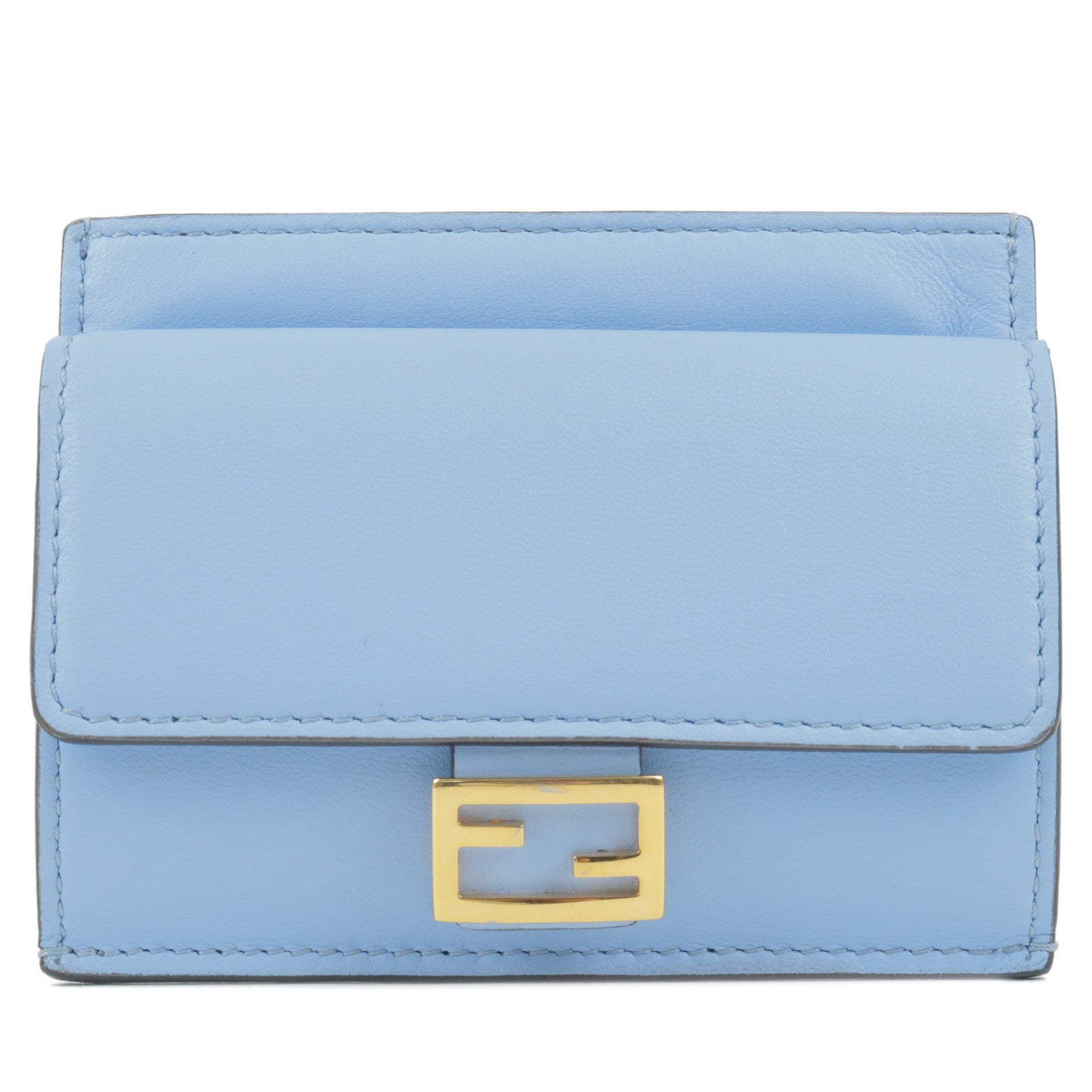 FENDI-Leather-Card-Case-Light-Blue-8M0423