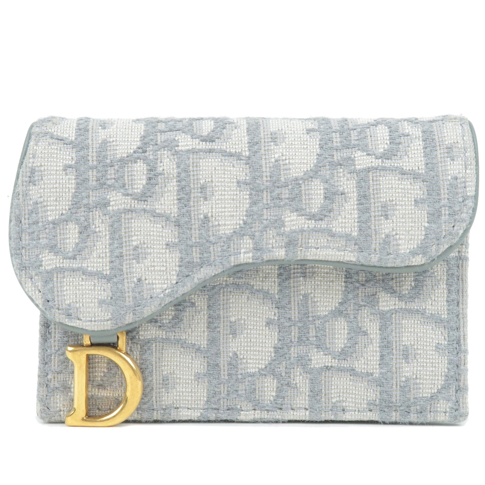 Christian-Dior-Oblique-Trotter-Canvas-Leather-Saddle-Card-Case