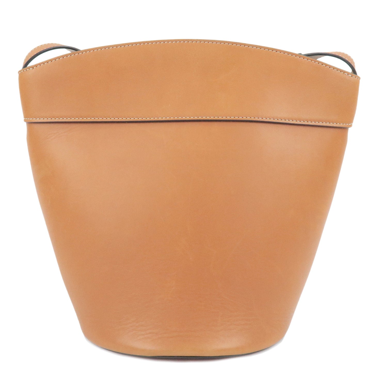 CELINE Leather Crecy Bucket Shoulder Bag Brown 192073