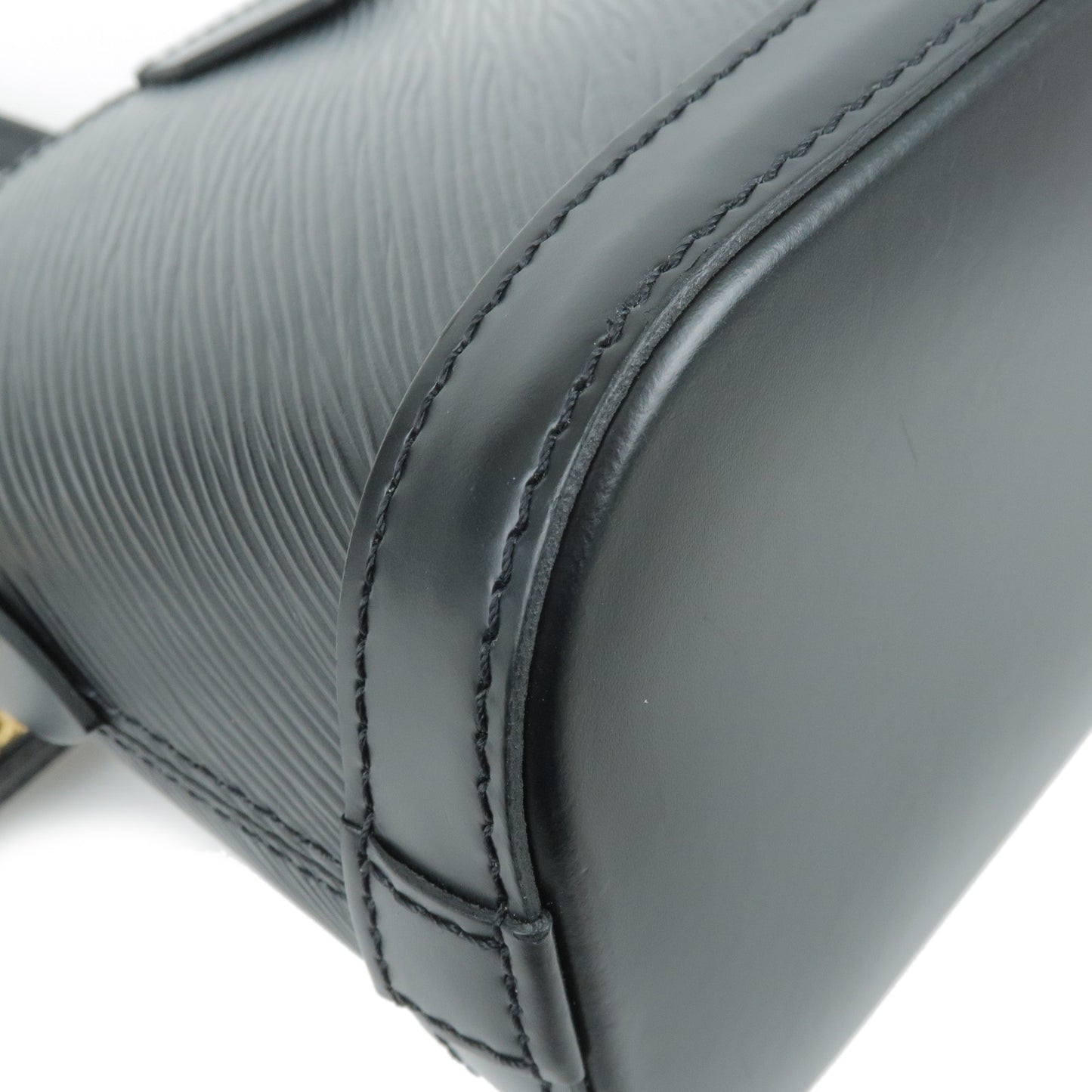 Louis Vuitton Epi Alma Mini Chain Shoulder Bag Noir Black M51405
