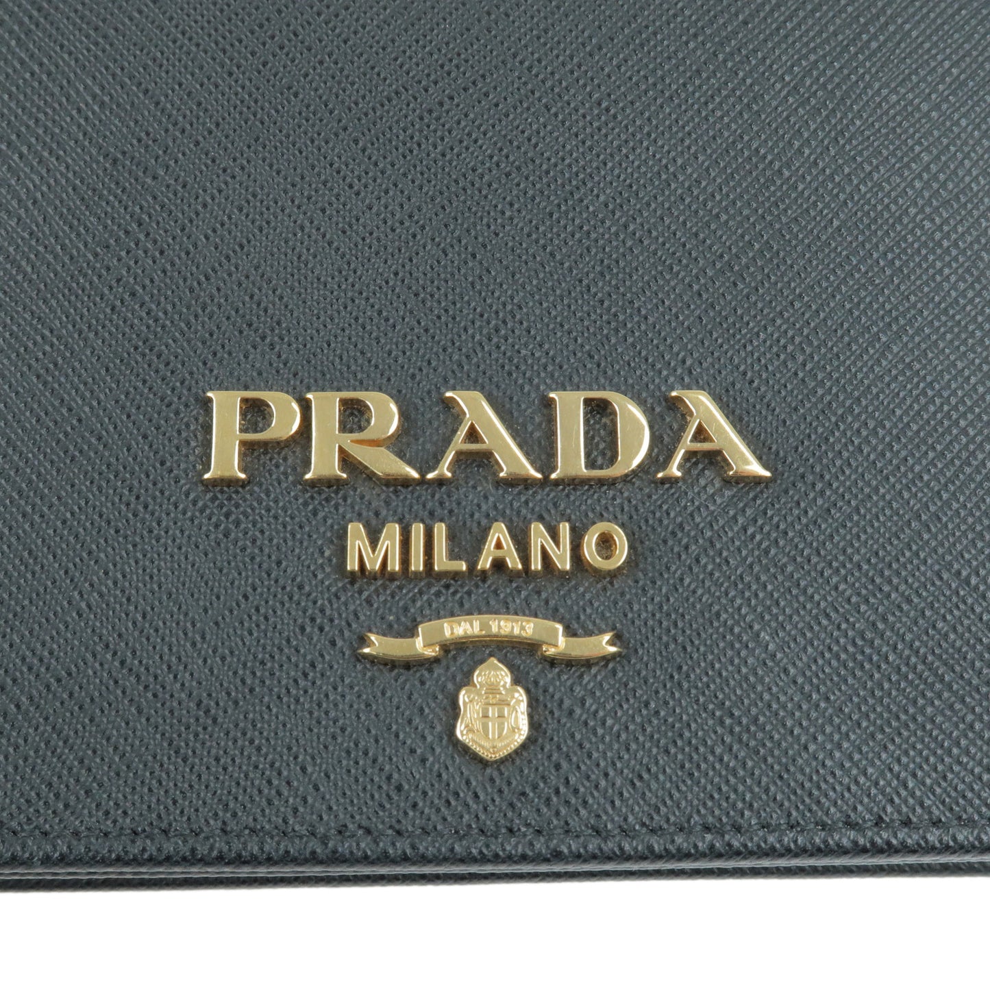 PRADA Leather Chain Wallet WOC Nero Black 1BP006