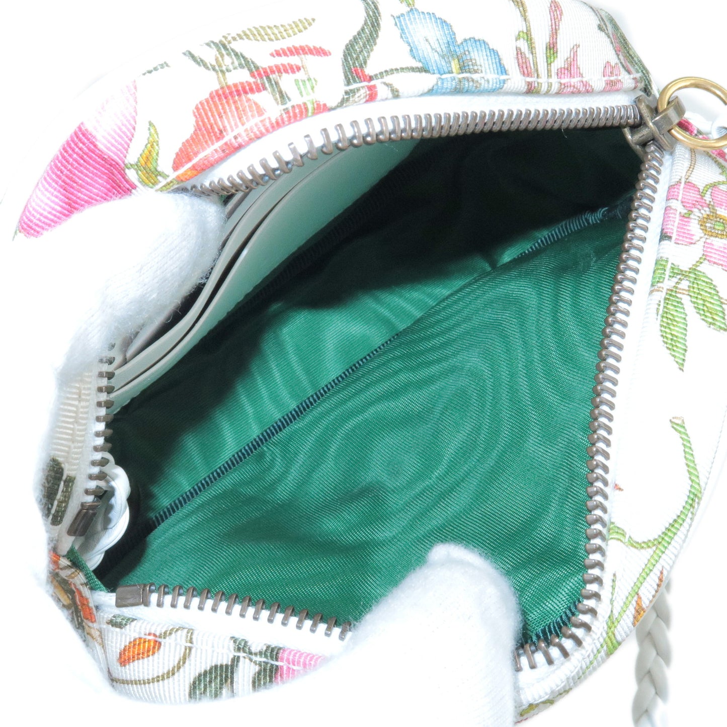 GUCCI Zumi Flora Canvas Leather Quilting Bag Multi Color 534951