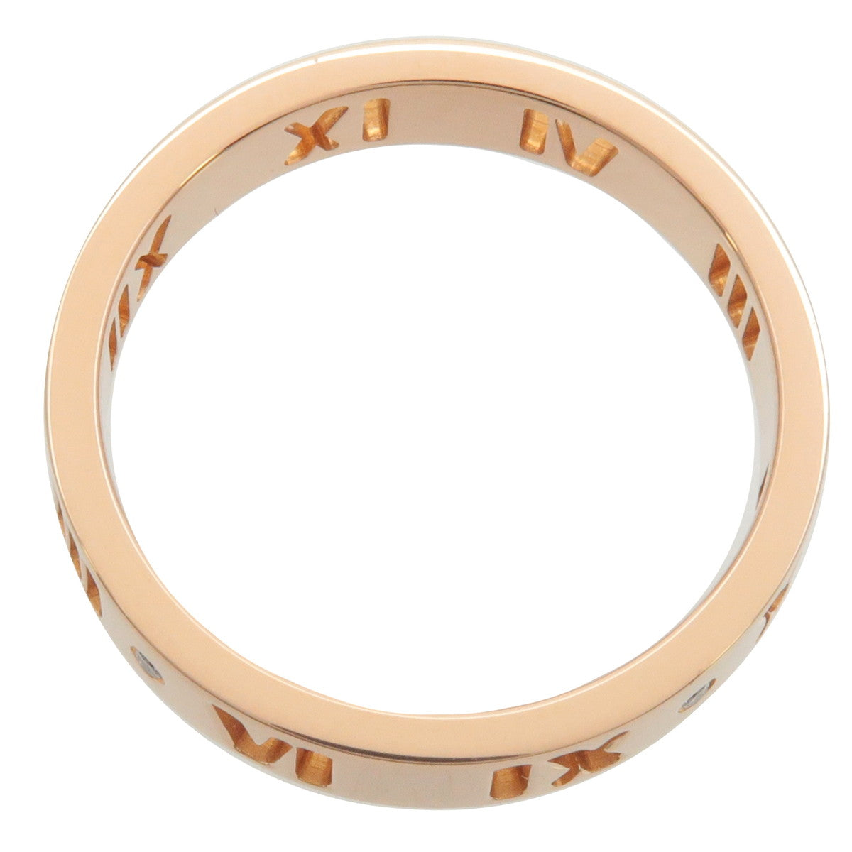 Tiffany&Co. Pierced Atlas 4P Diamond Ring Rose Gold #11.5 US6