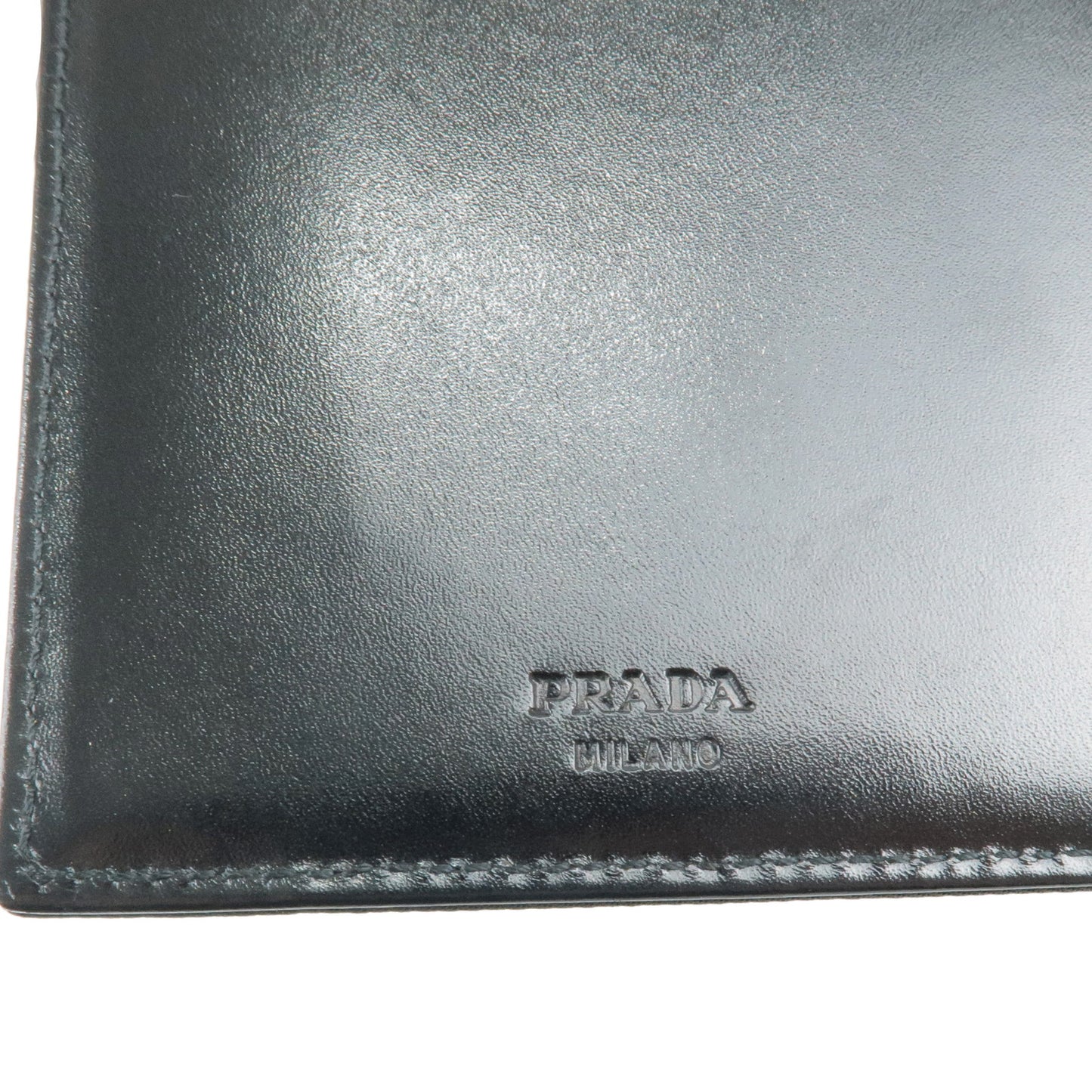 PRADA Logo Nylon Leather Planner Cover NERO Black