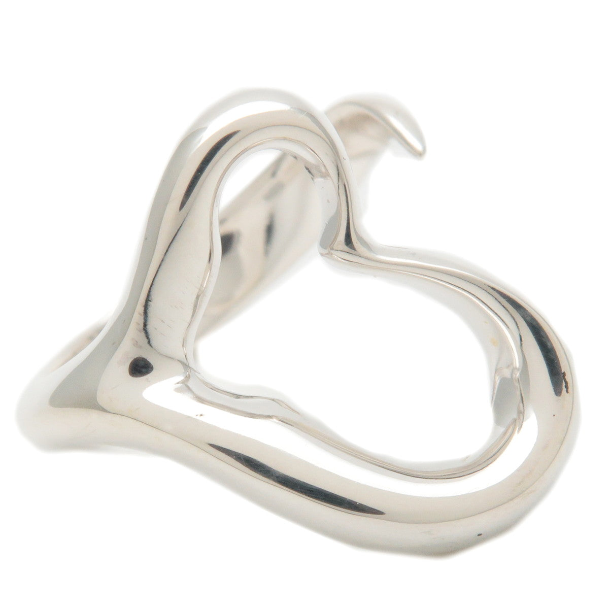 Tiffany&Co. Open Heart Ring Medium SV925 Silver #11.5 US6 EU52