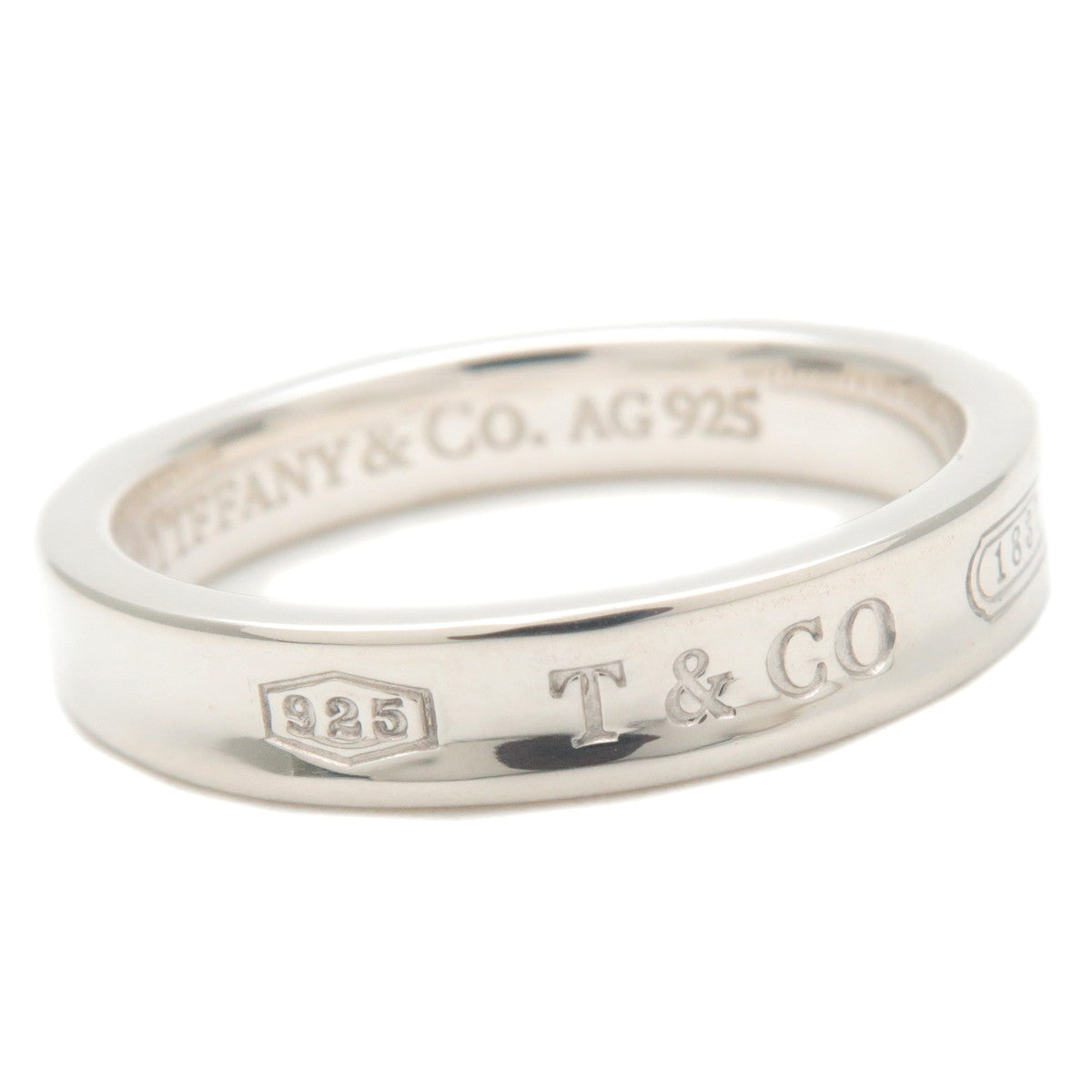 Tiffany&Co. 1837 Narrow Ring SV925 Silver #16.5 US8 HK17.5 EU57