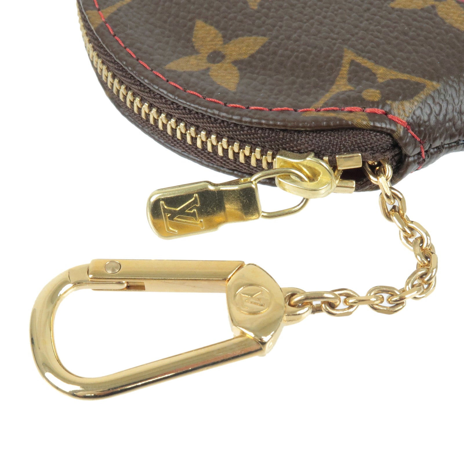 Louis Vuitton Monogram Chain Leather Coin Cases