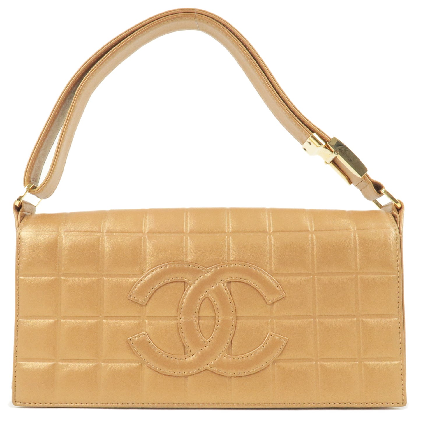CHANEL-Chocolate-Bar-Lamb-Skin-Shoulder-Bag-Bronze-A17370 – dct-ep_vintage  luxury Store