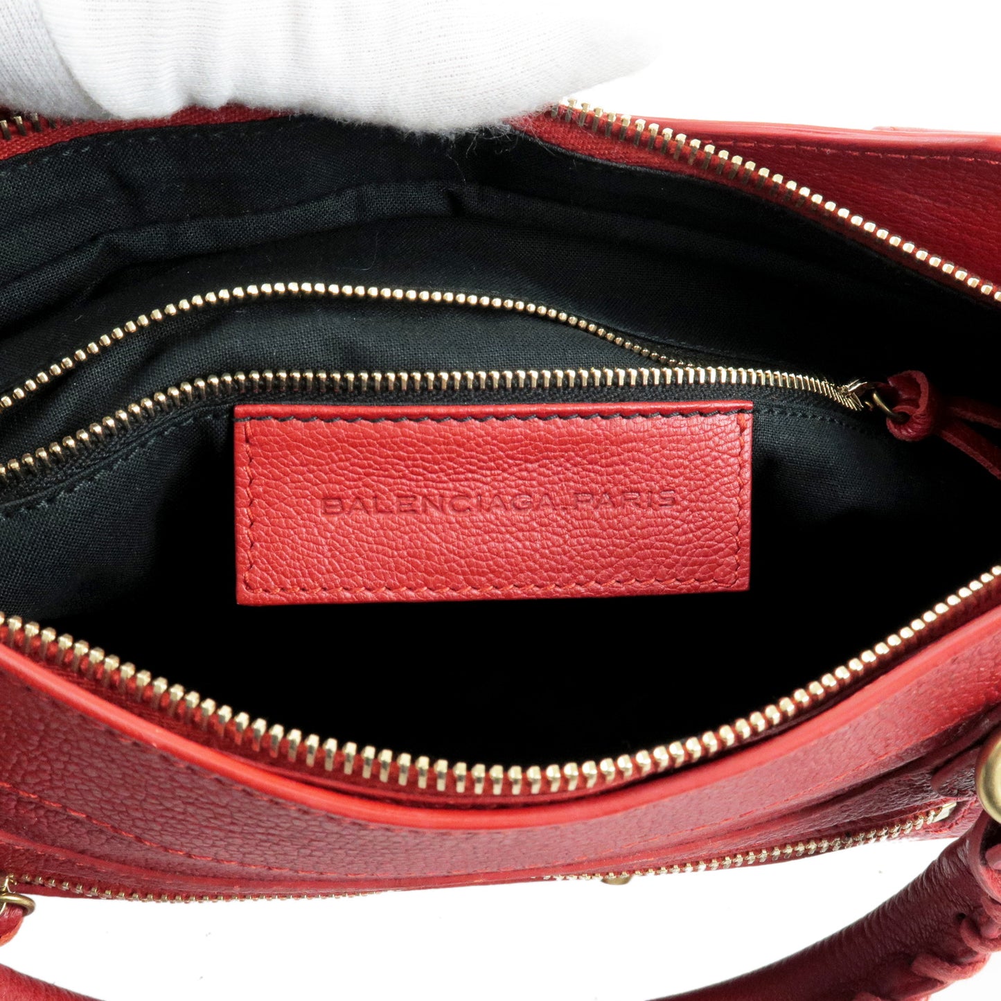 BALENCIAGA The First Leather 2Way Bag Hand Bag Red 103208