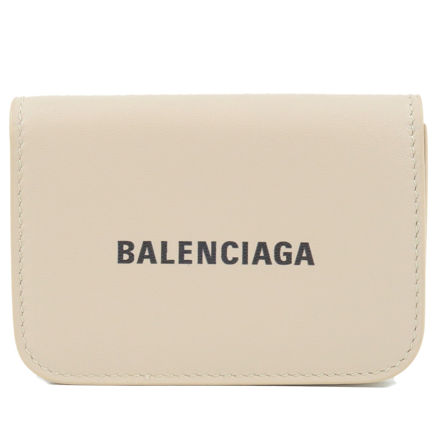 BALENCIAGA-Leather-Cash-Mini-Tri-Fold-Wallet-Light-Beige-593813