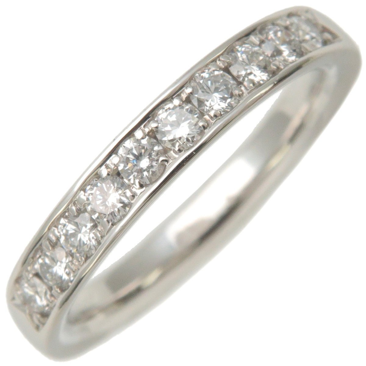 4℃-Half-Eternity-Diamond-Ring-950-Platinum-US3.5-4-HK7.5-EU46
