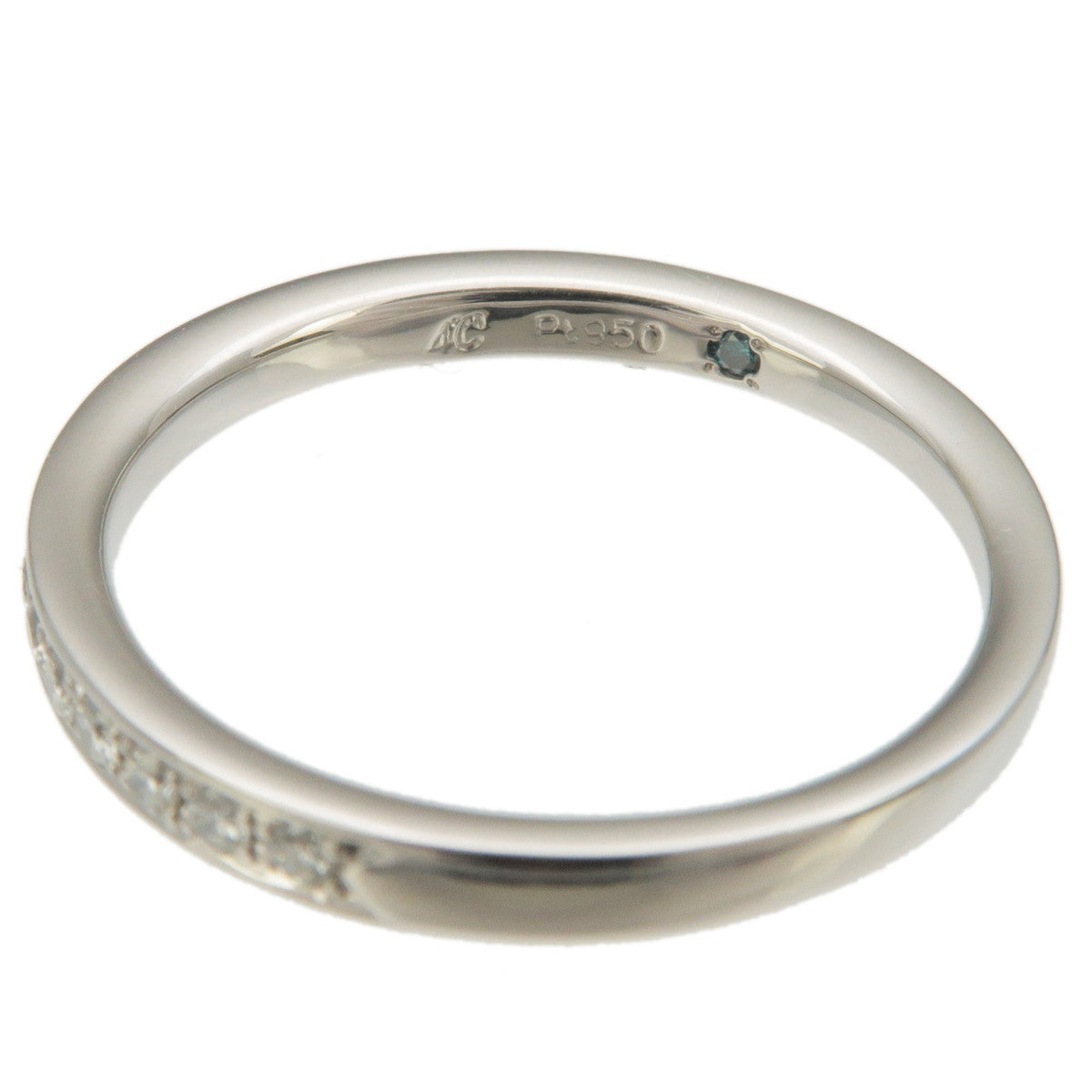 4C Half Eternity Diamond Ring PT950 Platinum US5-5.5 EU50