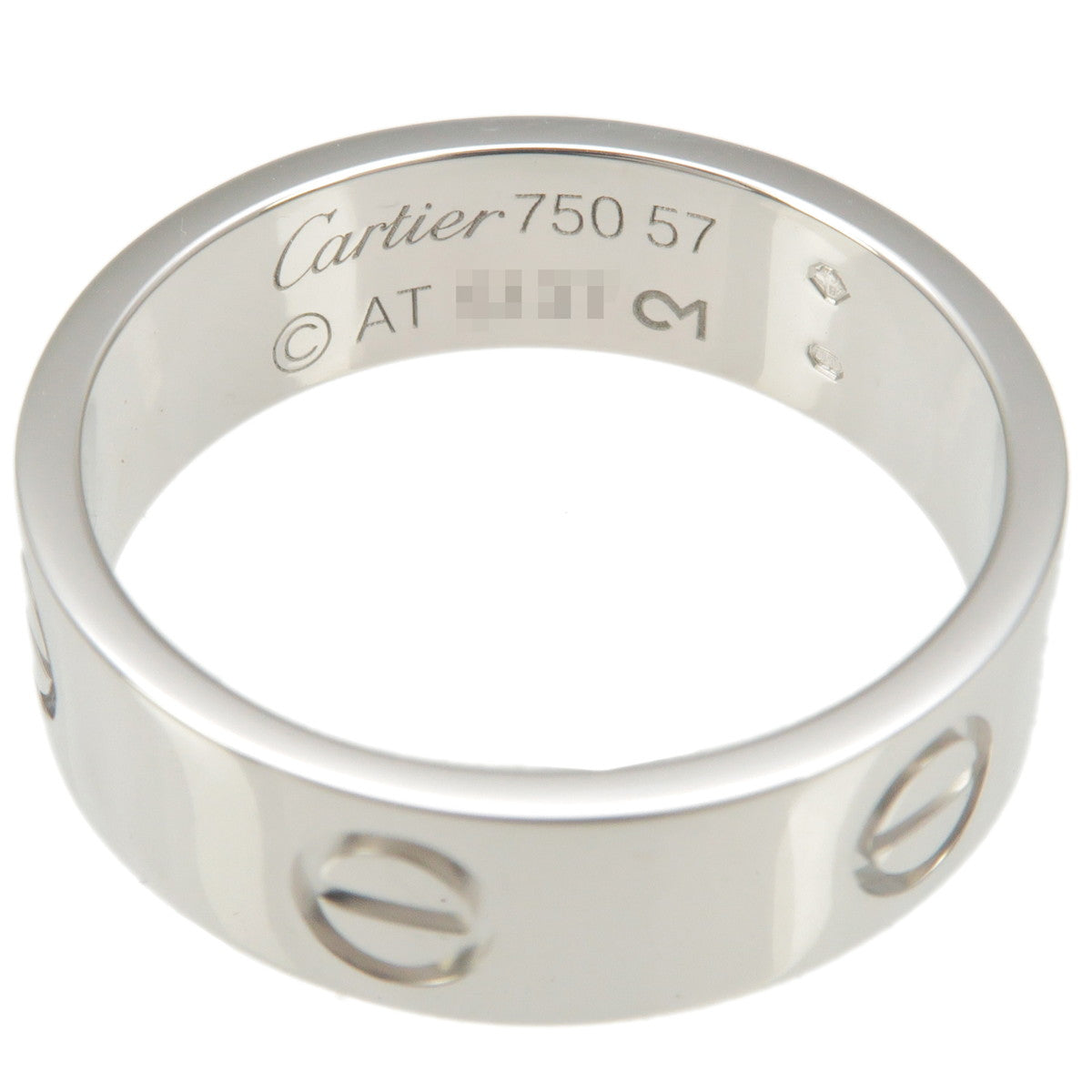 Cartier Love Ring K18 750WG White Gold #57 US8 EU57 HK17.5