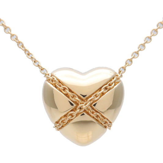 Tiffany&Co.-Chain-Cross-Heart-Necklace-K18-750YG-Yellow-Gold
