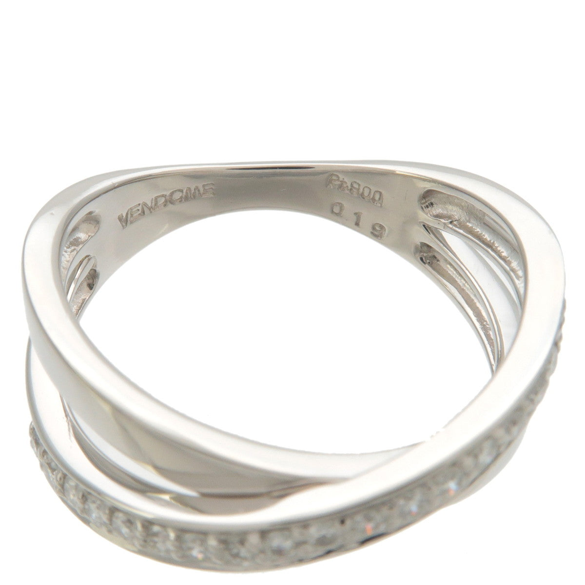 VENDOME AOYAMA Diamond Ring 0.19ct Platinum US5.5 HK12 EU50.5