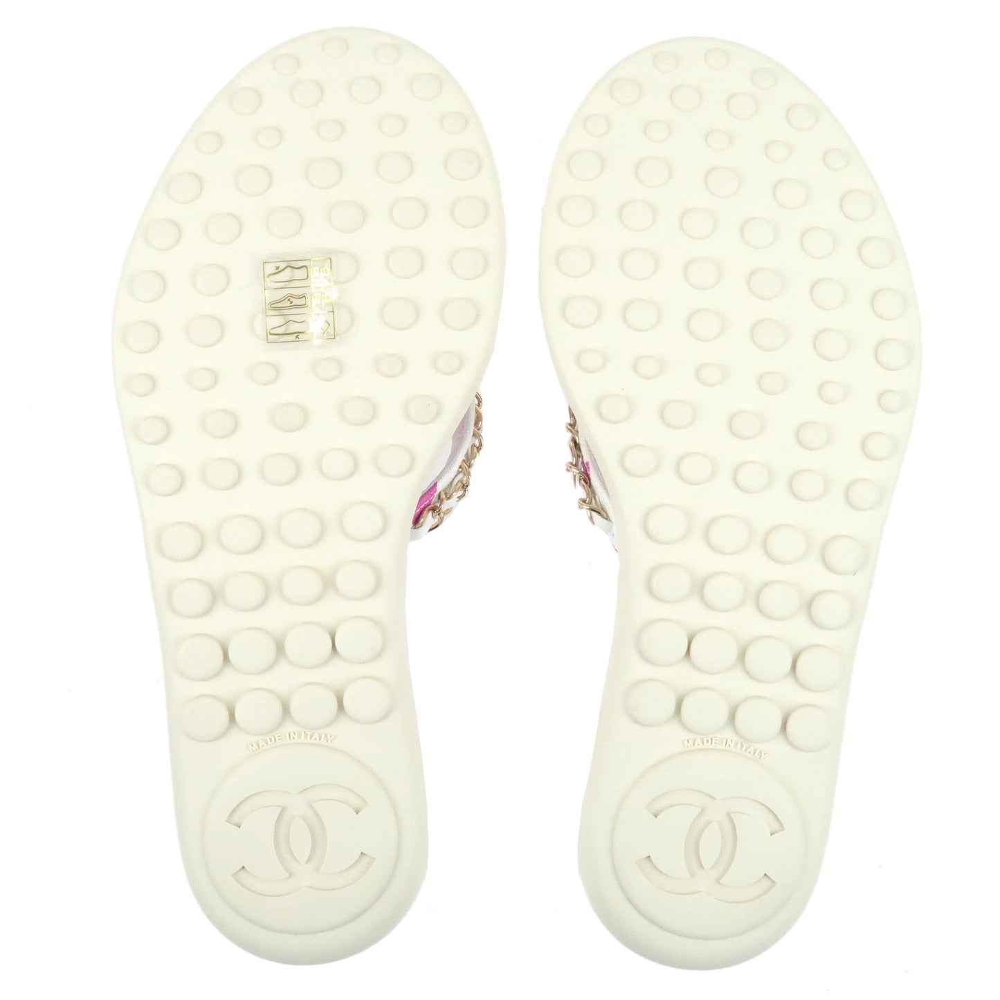 CHANEL Coco Beach Flip Flop Canvas Leather Pink US5.5 EUR36 G35965 Used