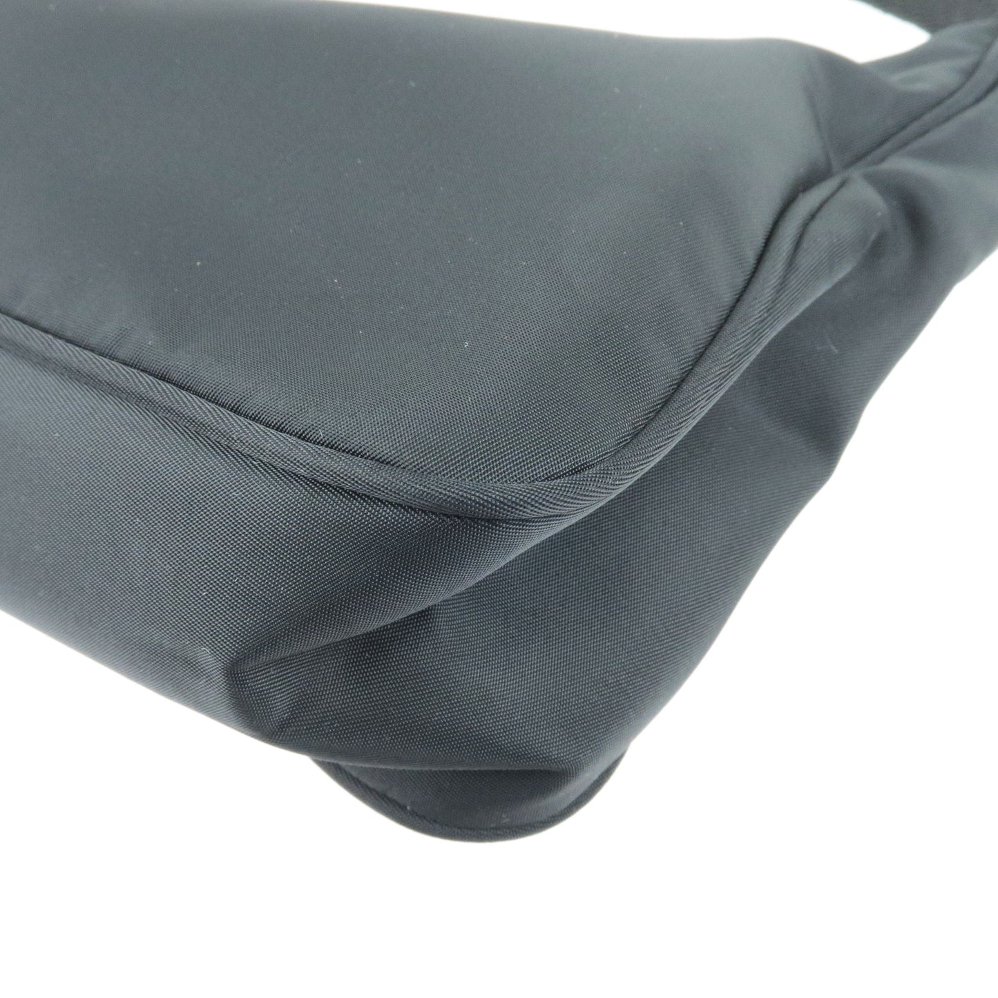 PRADA Logo Nylon Cosmetic Pouch Hand Bag Clutch Bag NERO Black