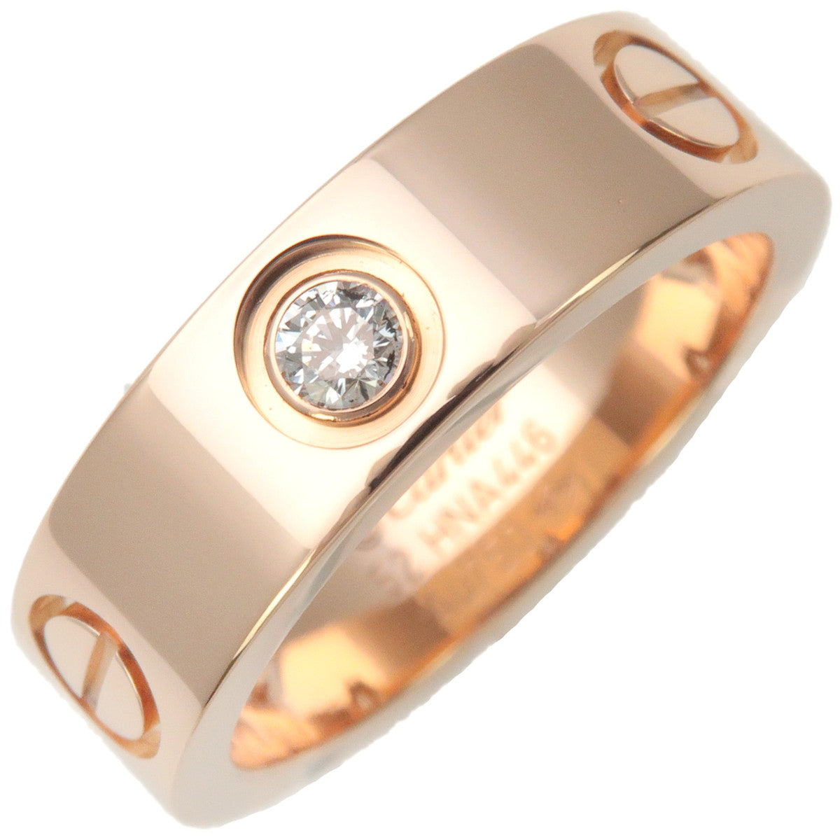 Cartier-Love-Ring-Half-Diamond-K18PG-750PG-Rose-Gold-#52-US6-6.5
