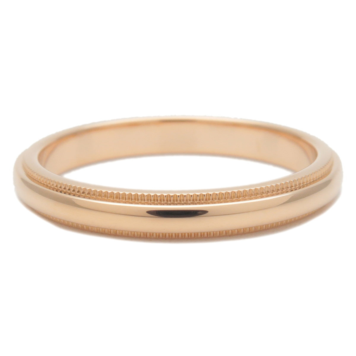 Tiffany&Co. Milgrain Band Ring K18PG 750 Rose Gold US9-9.5 EU60.5