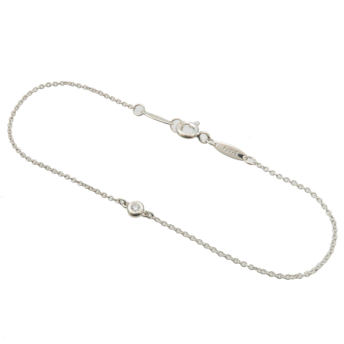 Tiffany&Co.-By-The-Yard-1P-Diamond-Bracelet-0.03ct-Silver