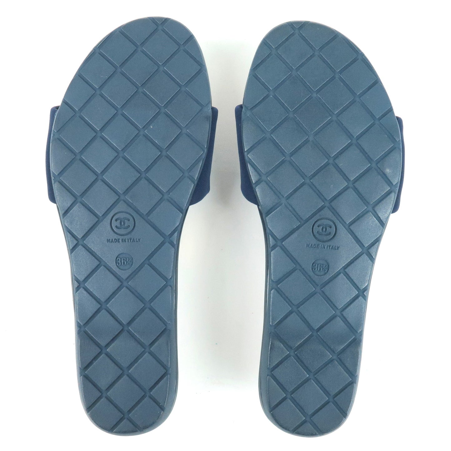 CHANEL CC Logo Shower Flat Sandals Orange G25906 US6 EU36.5