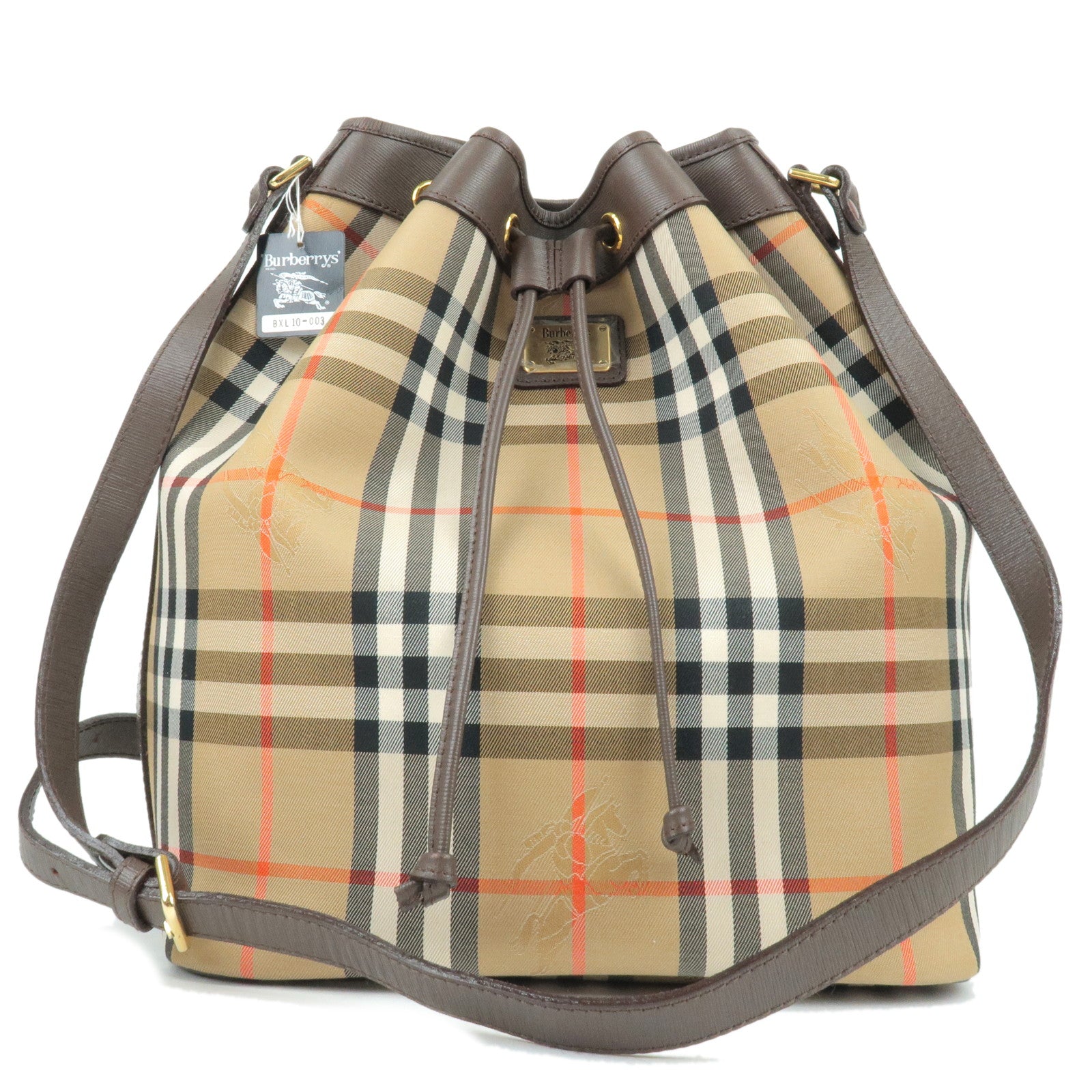 Burberry Haymarket Nova Beat Check Large Victoria Plaid Patent Shoulder Bag  – Changes Luxury Consignment