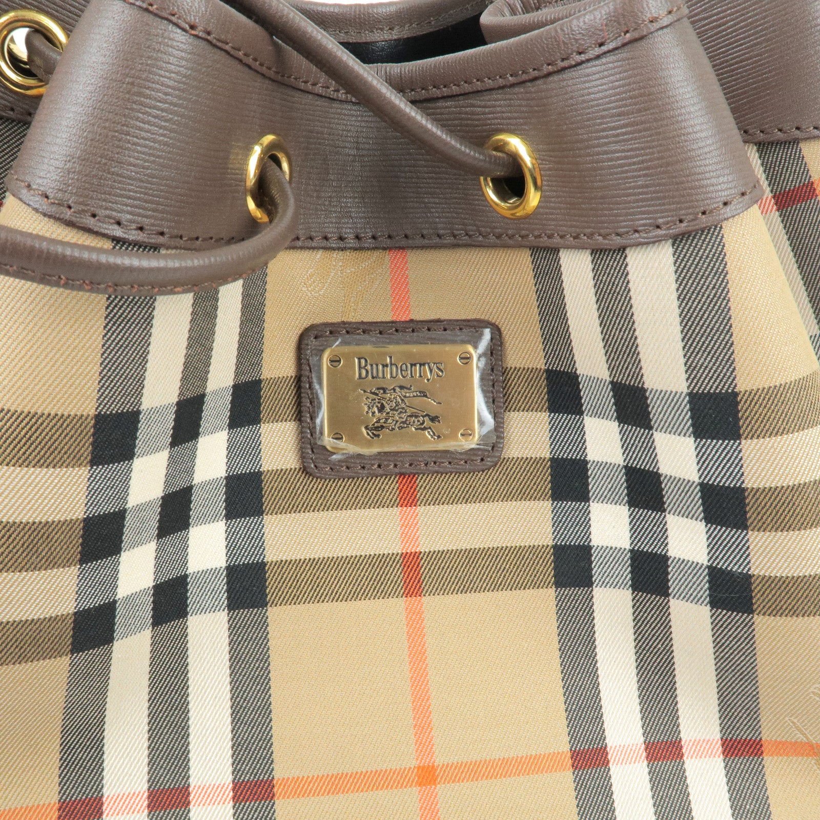 Chain - Leather - BURBERRY - ep_vintage luxury Store - Pouch - Burberry  large Grace shoulder bag - Beige - Brown – dct - Plaid - PVC - Nova