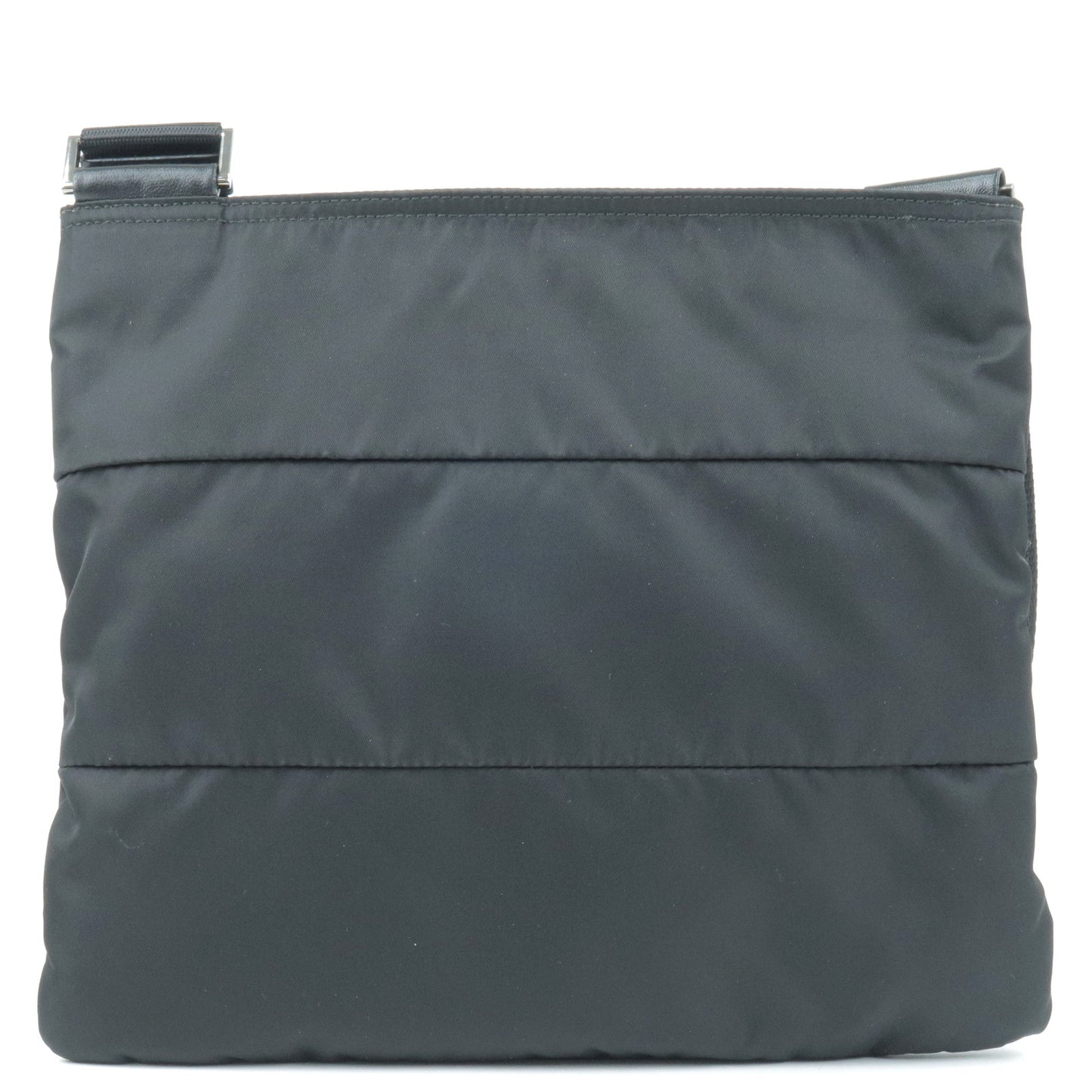 PRADA Logo Nylon Leather Shoulder Bag NERO Black BT0741
