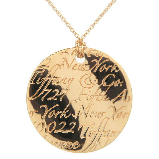 Tiffany&Co.-Notes-Round-Tag-Necklace-Pendant-K18-Yellow-Gold