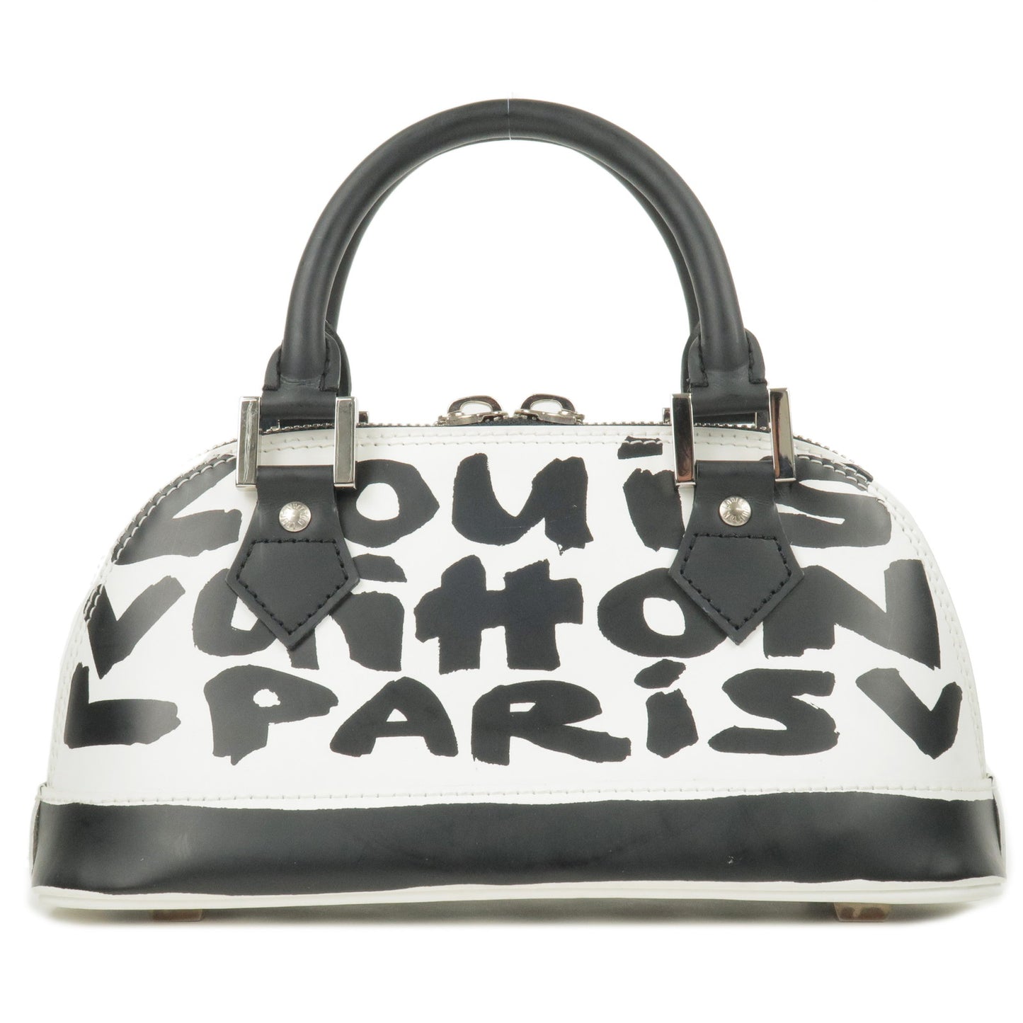 Louis Vuitton Monogram Graffiti Alma PM Hand Bag Black M92177