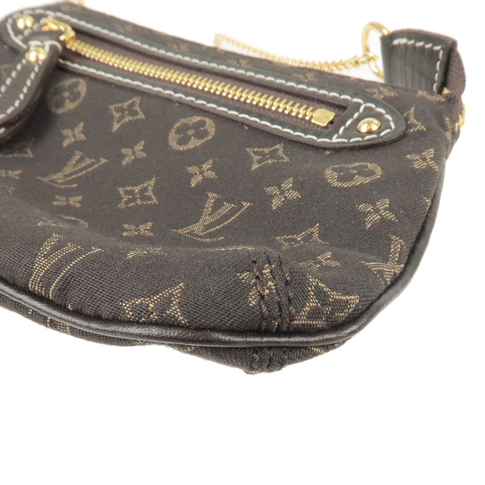 Louis Vuitton Vintage - Monogram Mini Lin Pochette Bag - Black