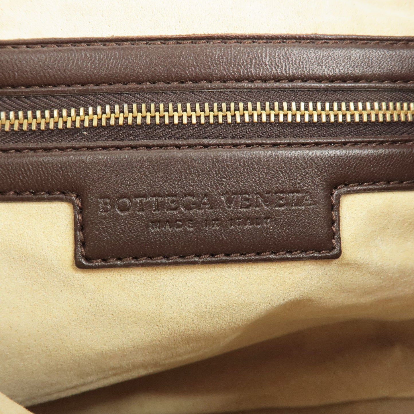 BOTTEGA VENETA Intrecciato Leather Shoulder Bag Brown 115653