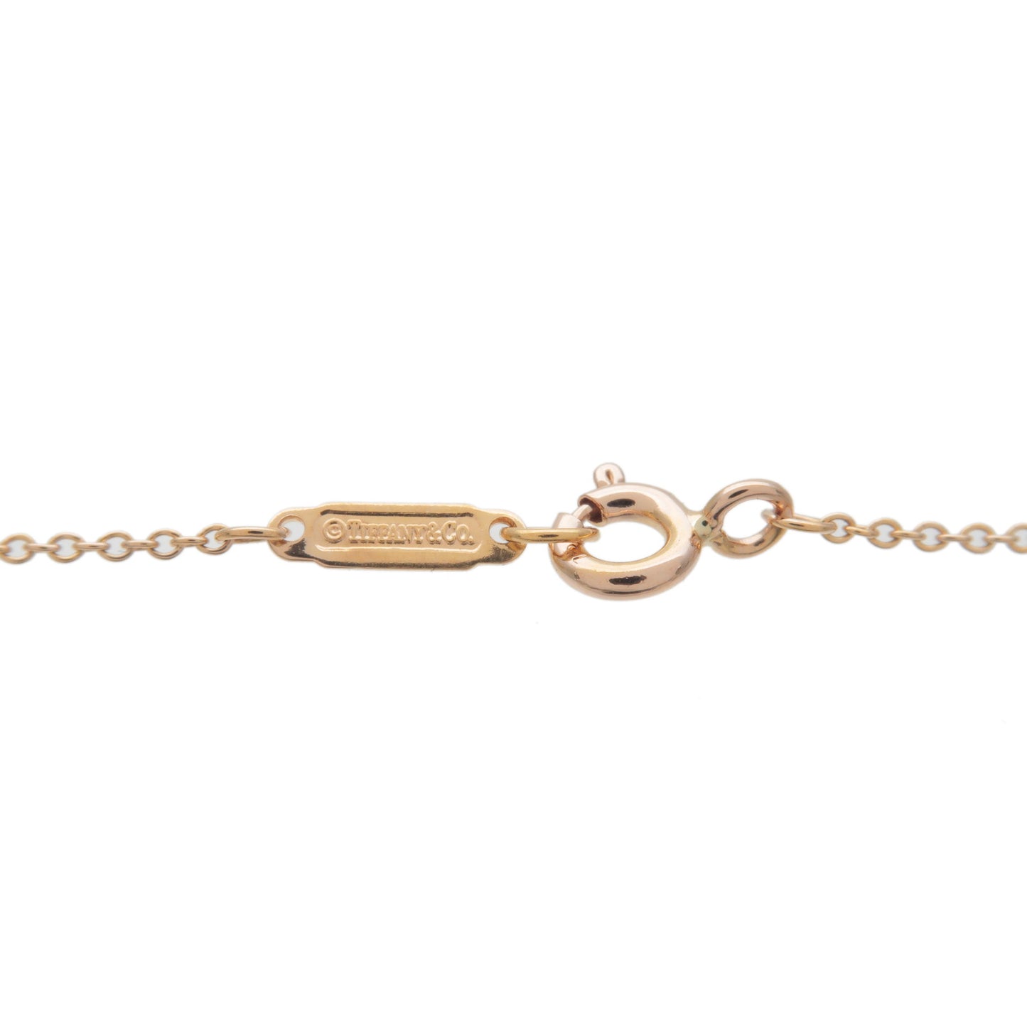 Tiffany&Co. Pierced Atlas 4P Diamond Necklace 750 Rose Gold