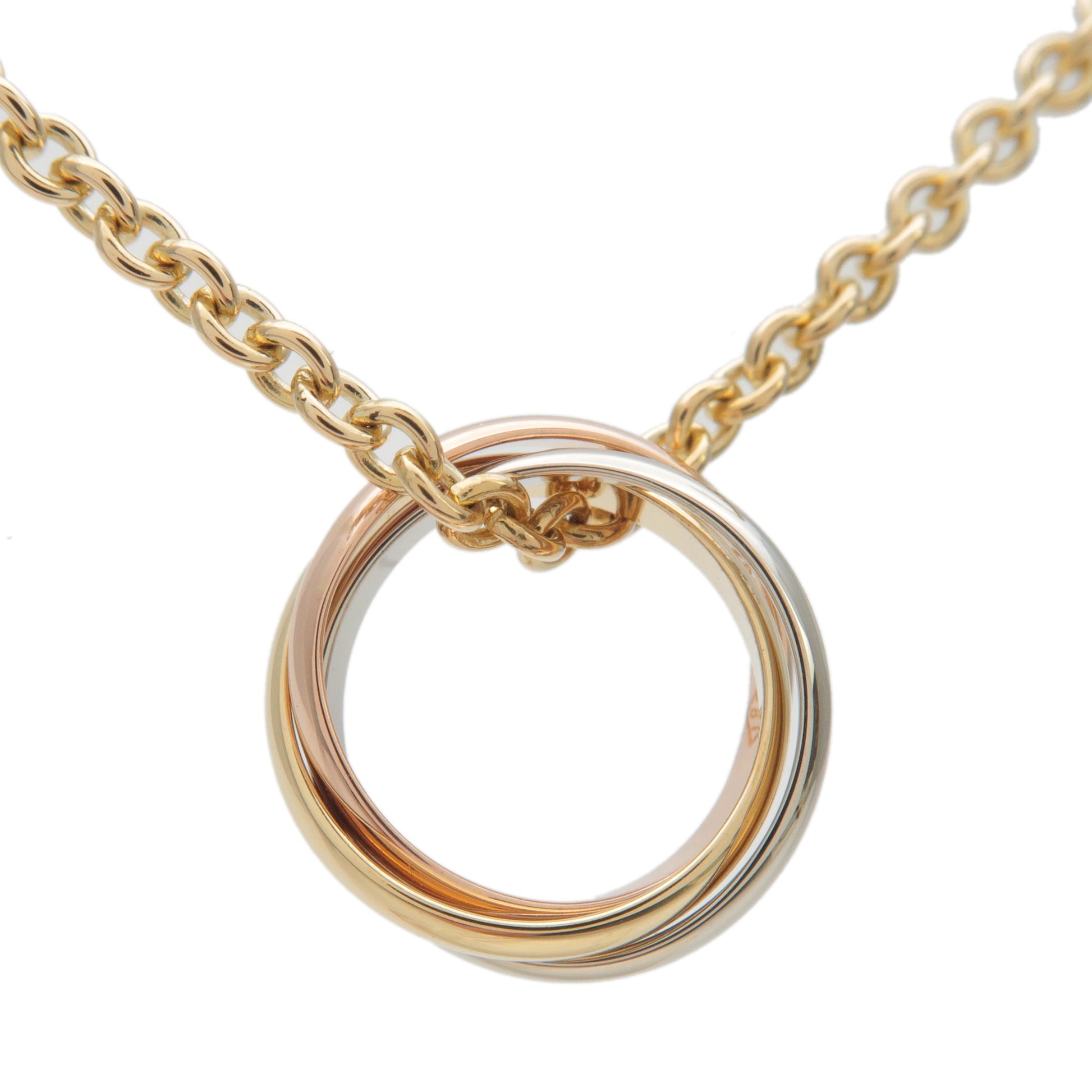 Cartier-Trinity-Necklace-K18-750-Yellow/White/Rose-Gold