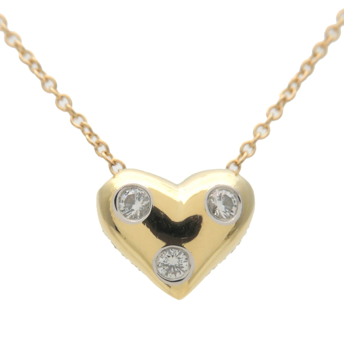 Tiffany&Co.-Dots-Heart-3P-Dimaond-Necklace-750YG-PT950-Yellow-Gold