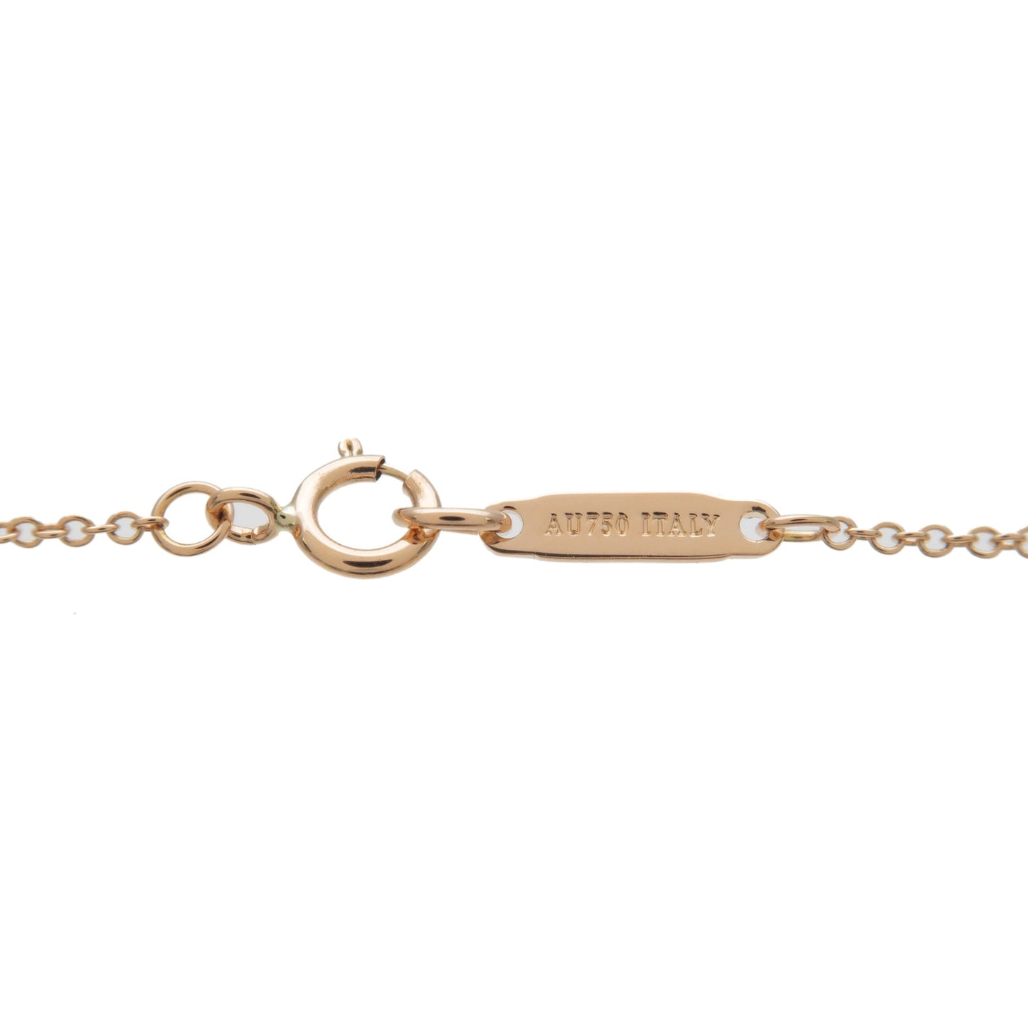 Tiffany&Co. Atlas Open Medallion Diamond Necklace Rose Gold