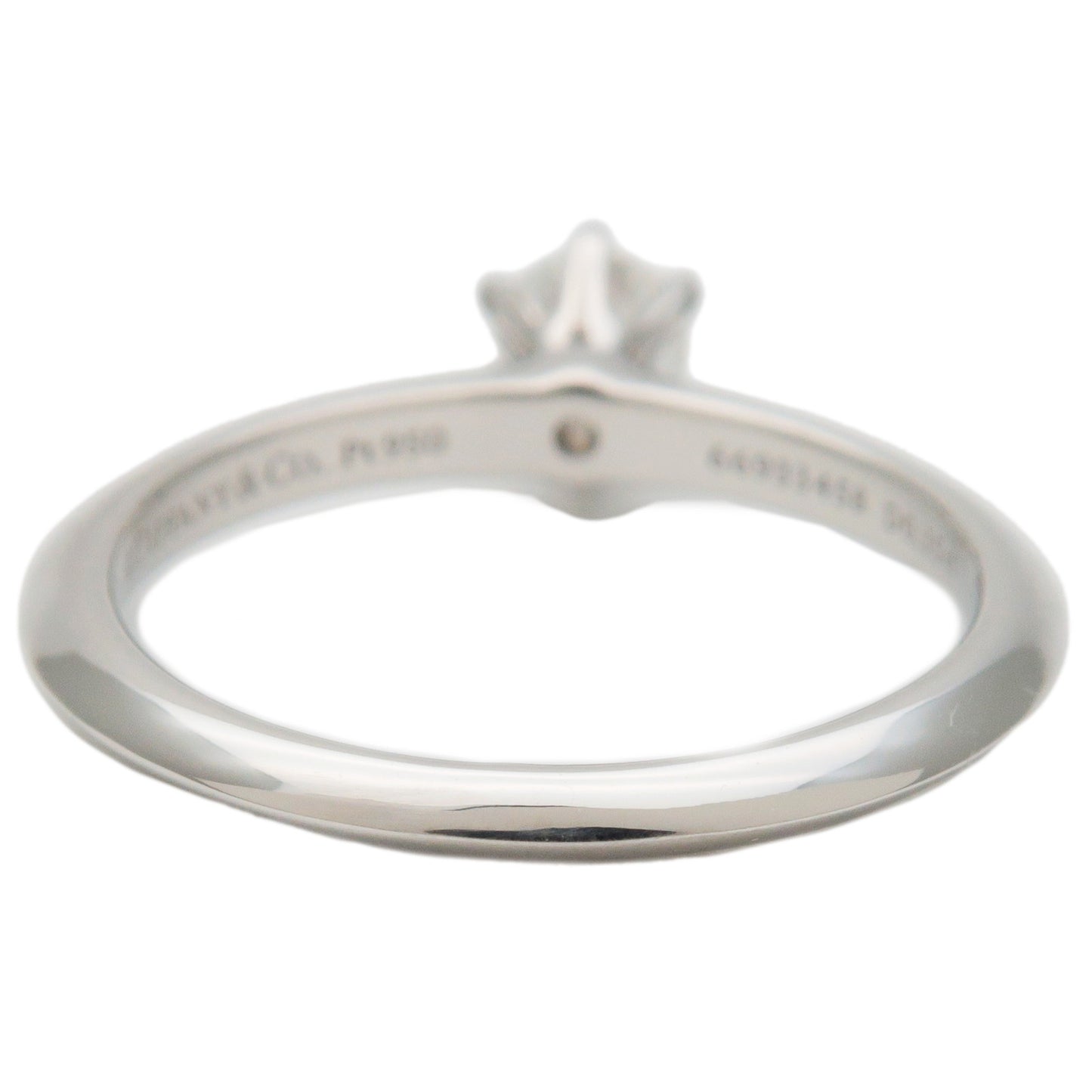Tiffany&Co. Solitaire Diamond Ring 0.35ct Platinum US5.5-6