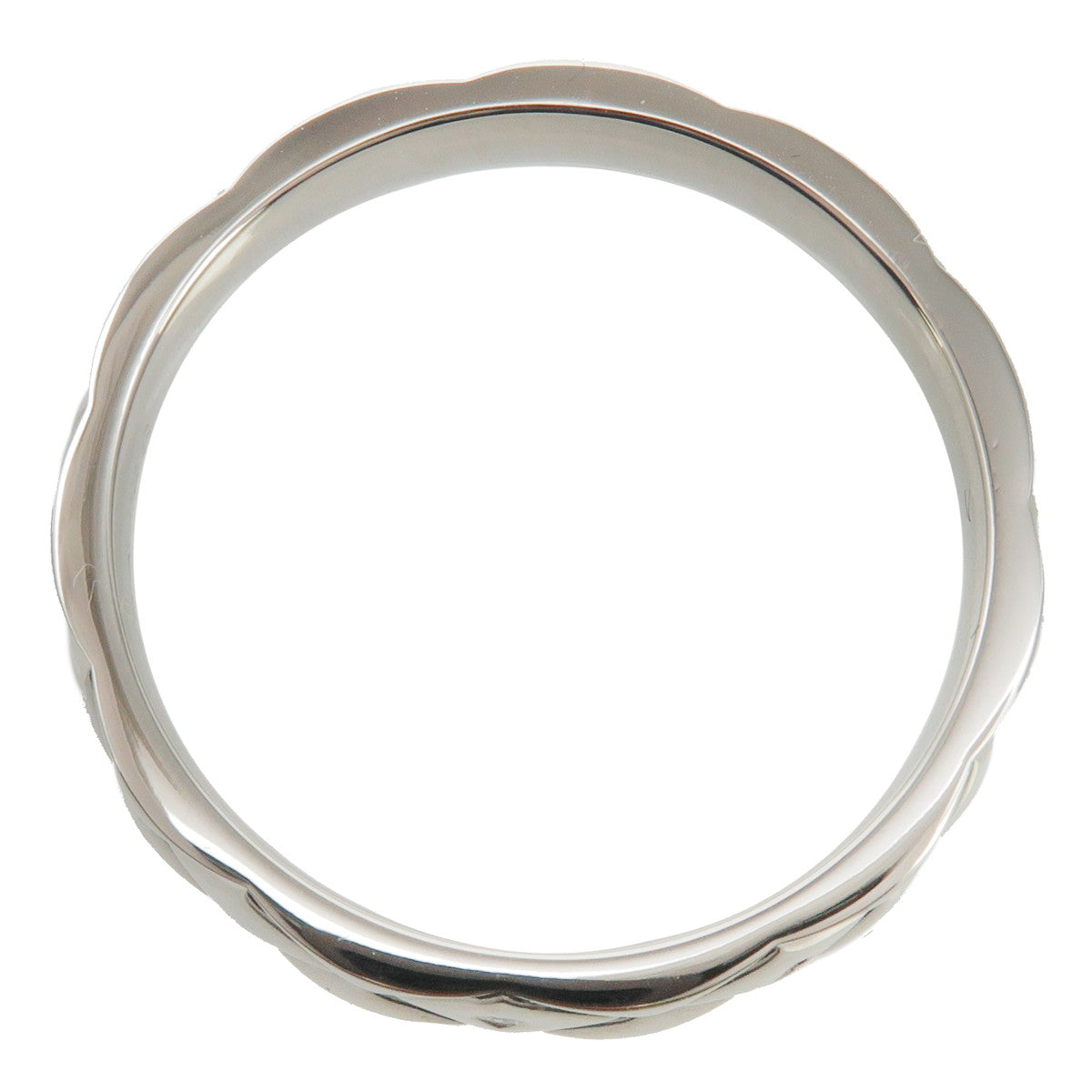 CHANEL Matelasse Ring Medium 950 Platinum #56 US7.5 HK16.5 EU56