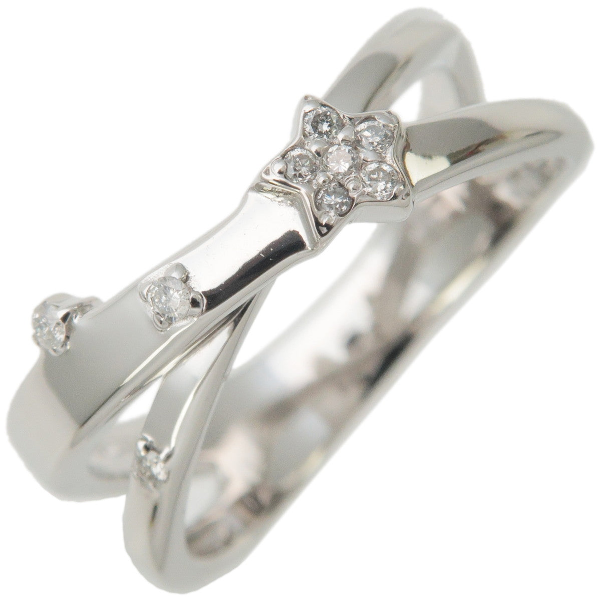 VENDOME-AOYAMA-Star-Diamond-Ring-K18-750WG-US6.5-HK14-EU53
