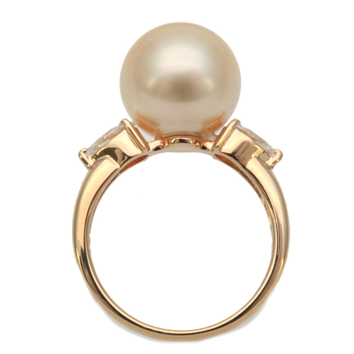 TASAKI Golden Pearl Diamond Ring 0.43ct K18 750YG US5 EU49