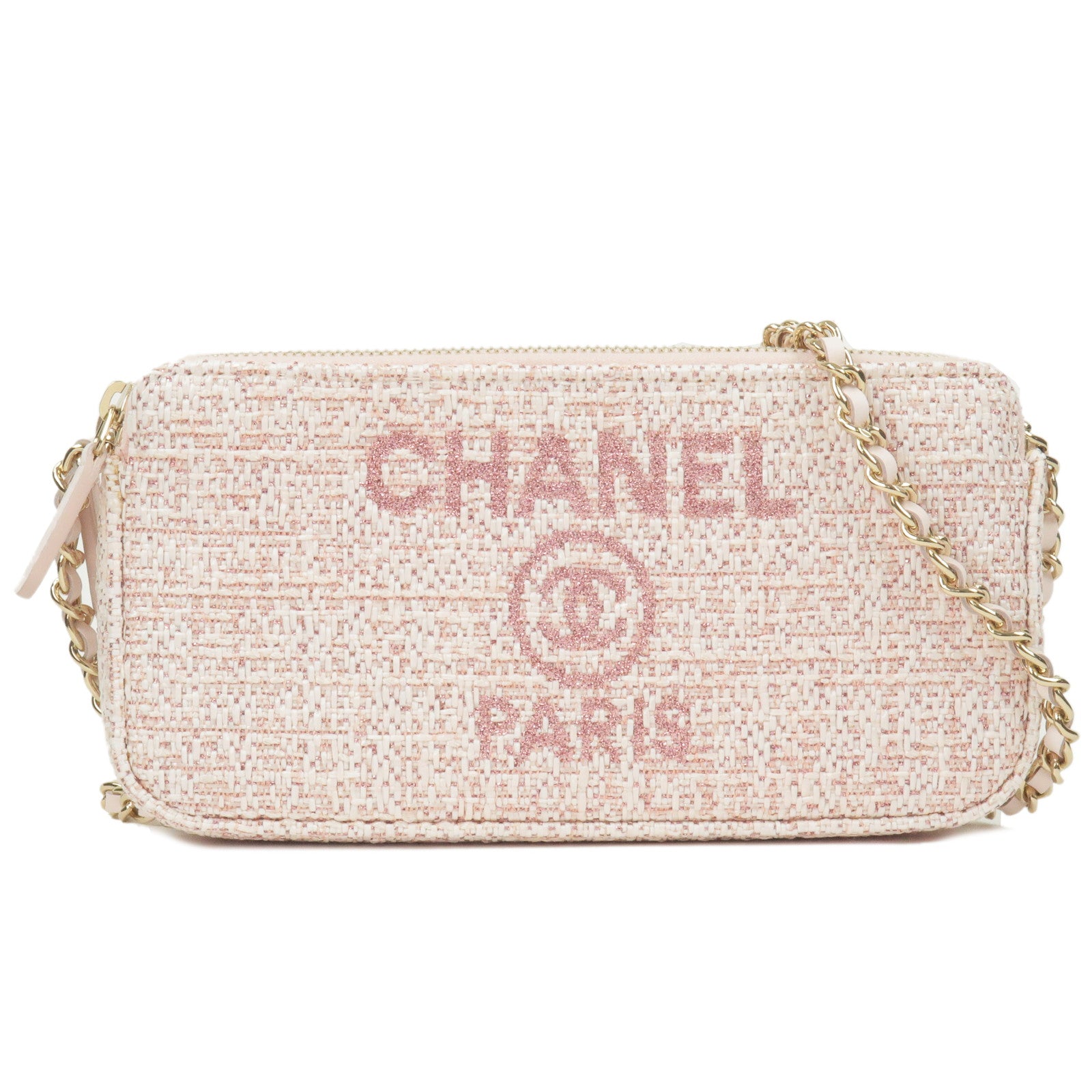 ep_vintage luxury Store - Deauville - borsettina da sera chanel editions  limitees in resina bianca - Wallet - WOC - Tweed - Chain - A81978 – dct -  CHANEL - Pink - Leather