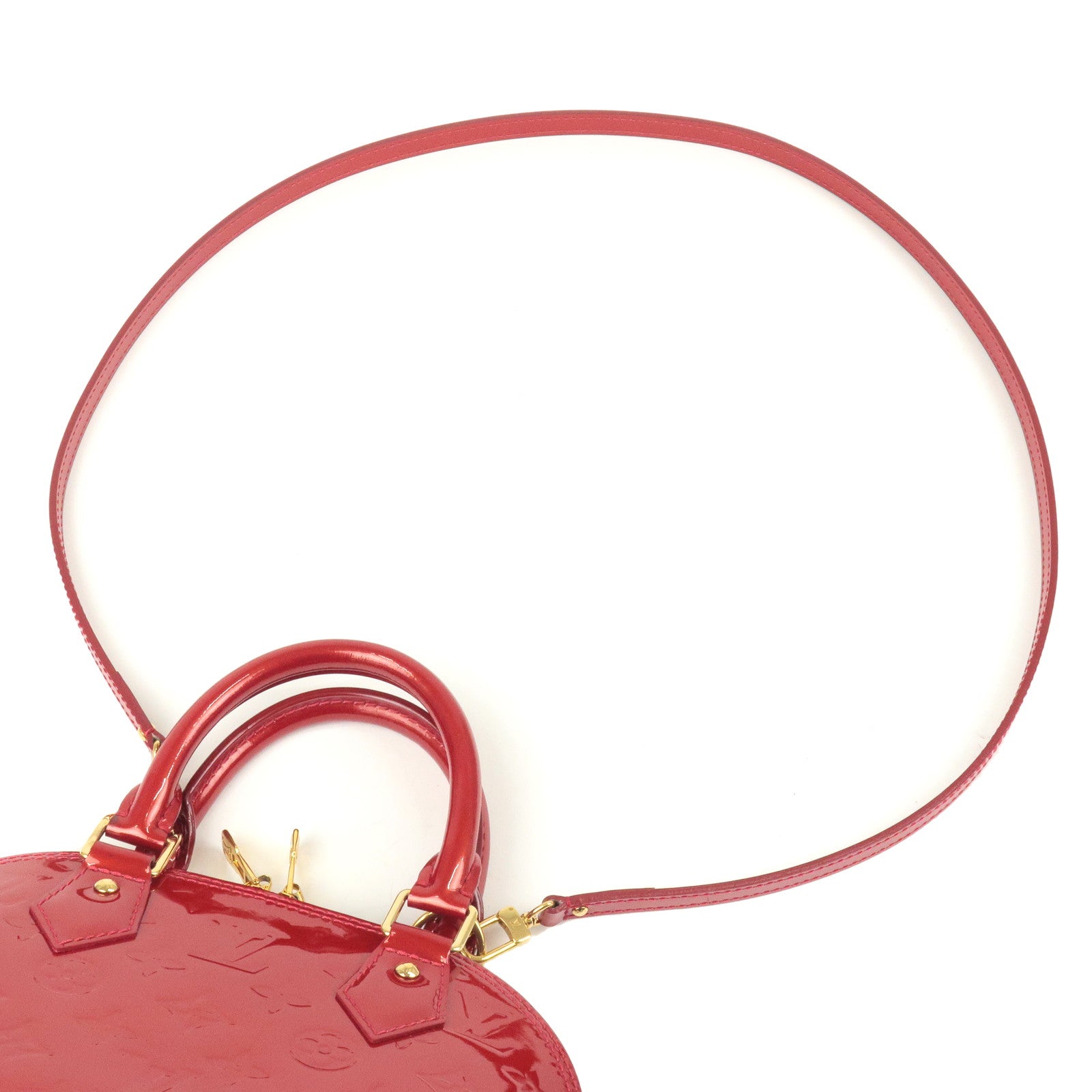 Louis-Vuitton-Monogram-Vernis-Alma-BB-2Way-Bag-Red-M91606