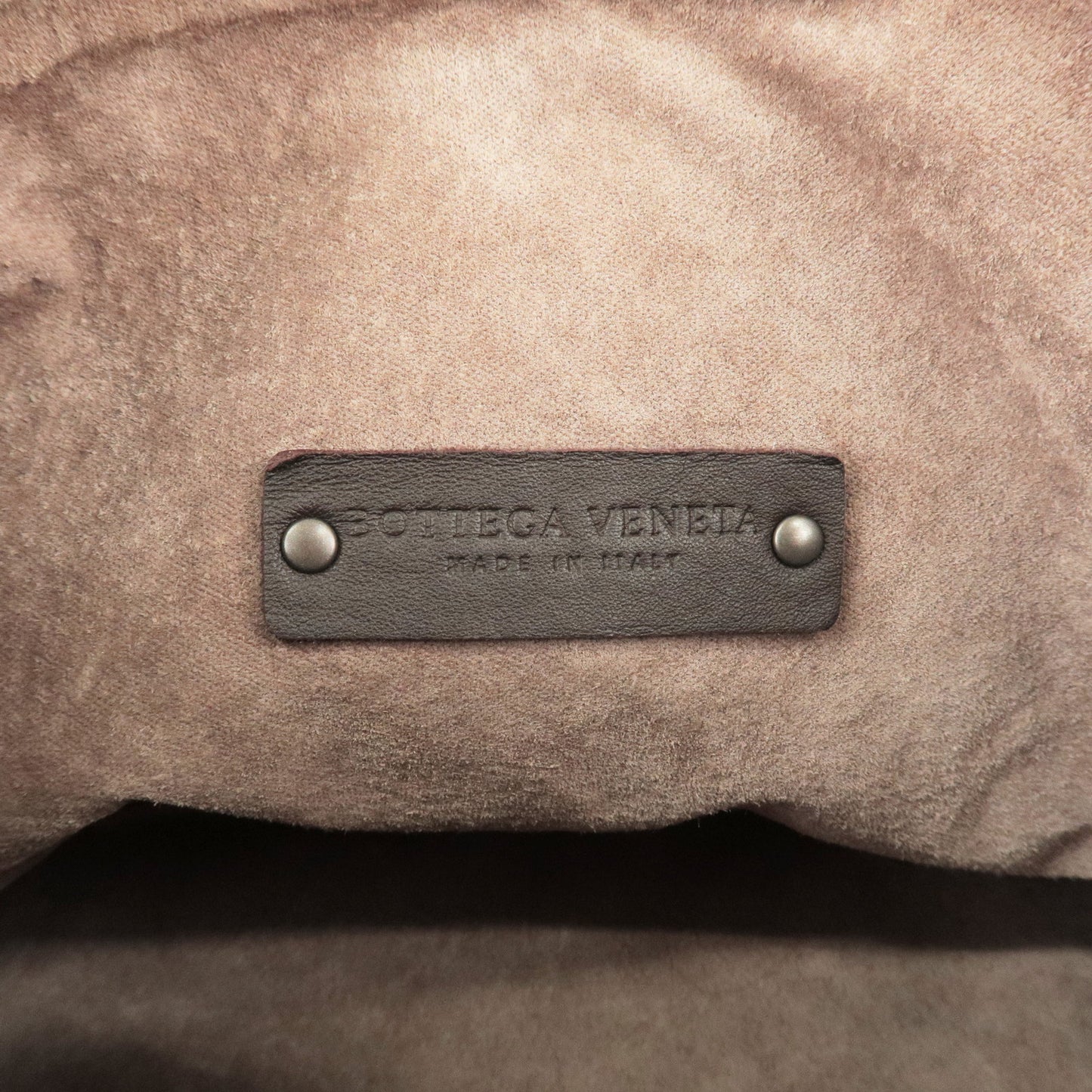 BOTTEGA VENETA Intrecciato Leather Shoulder Bag Dark Brown 239988