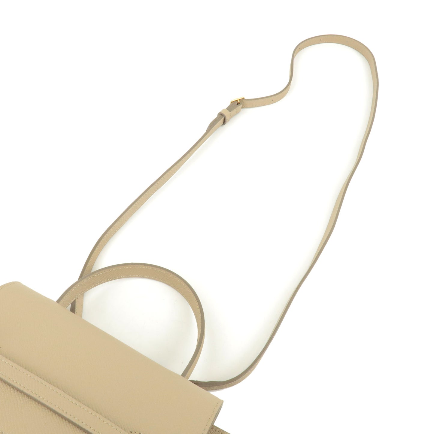 CELINE Leather Belt Bag Nano 2Way Bag Light Taupe 189003