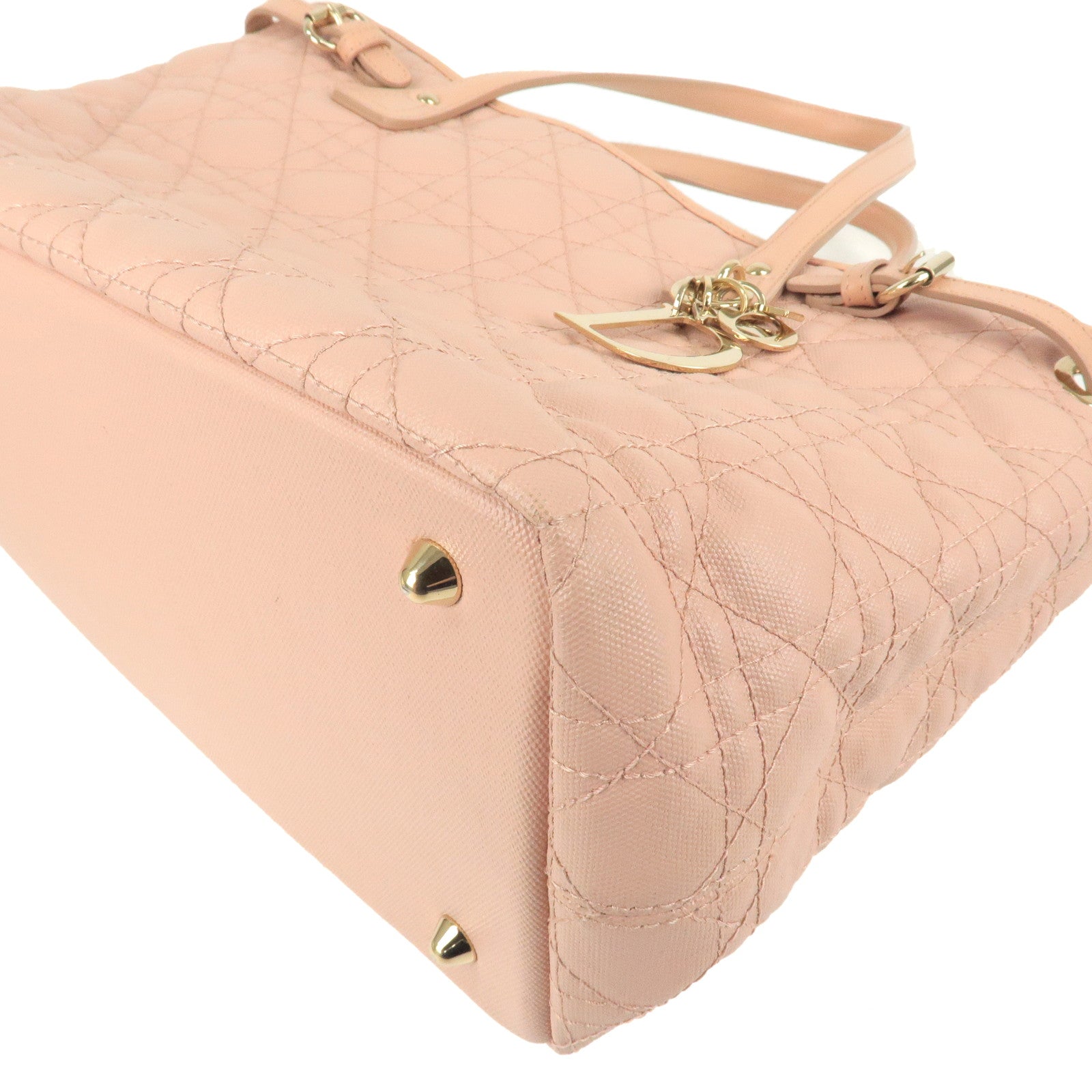 Dior Pink Cannage Leather Medium Lady Dior Tote Dior | TLC