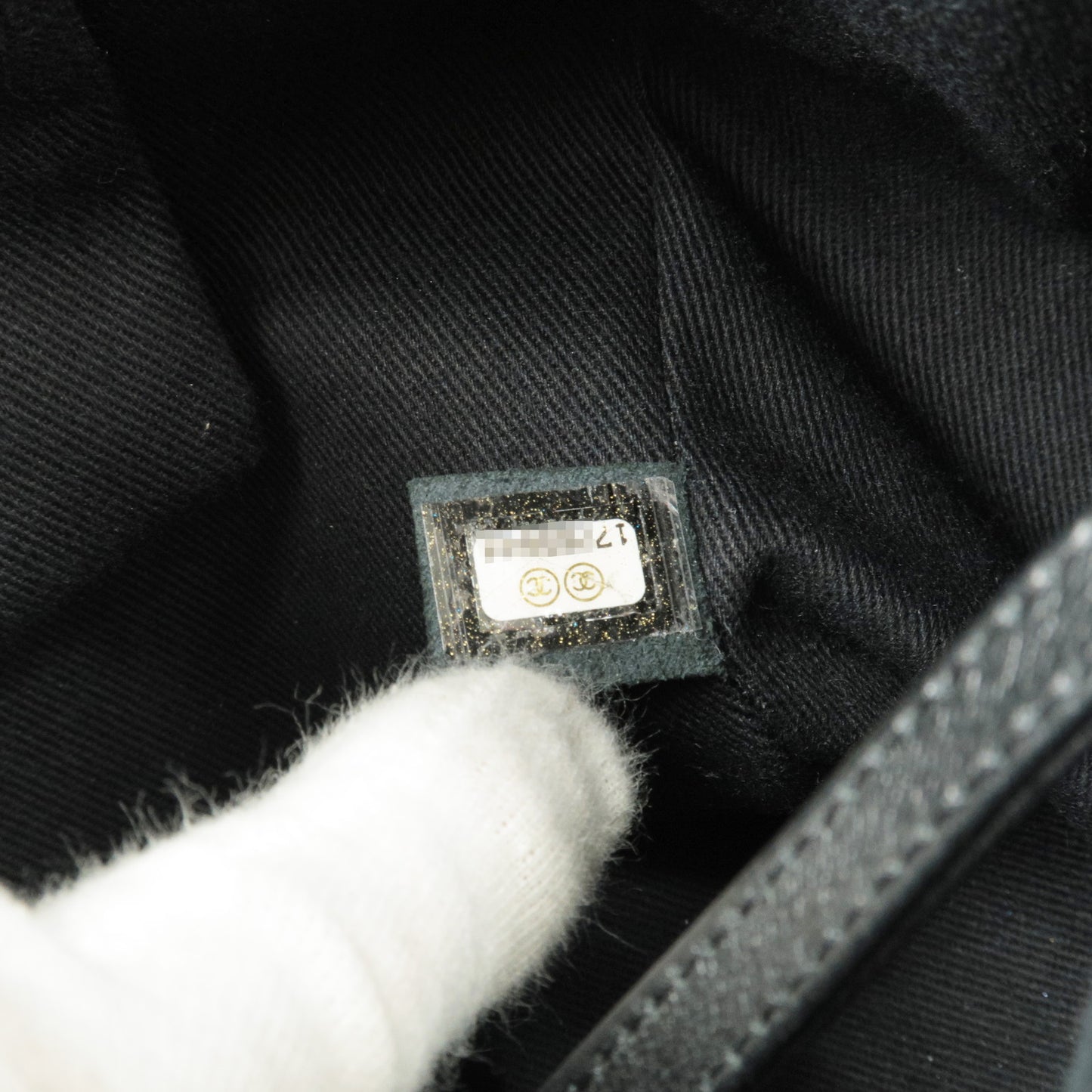 CHANEL Ultra Stitch Nubuck Chain Shoulder Bag Black Silver Hardware