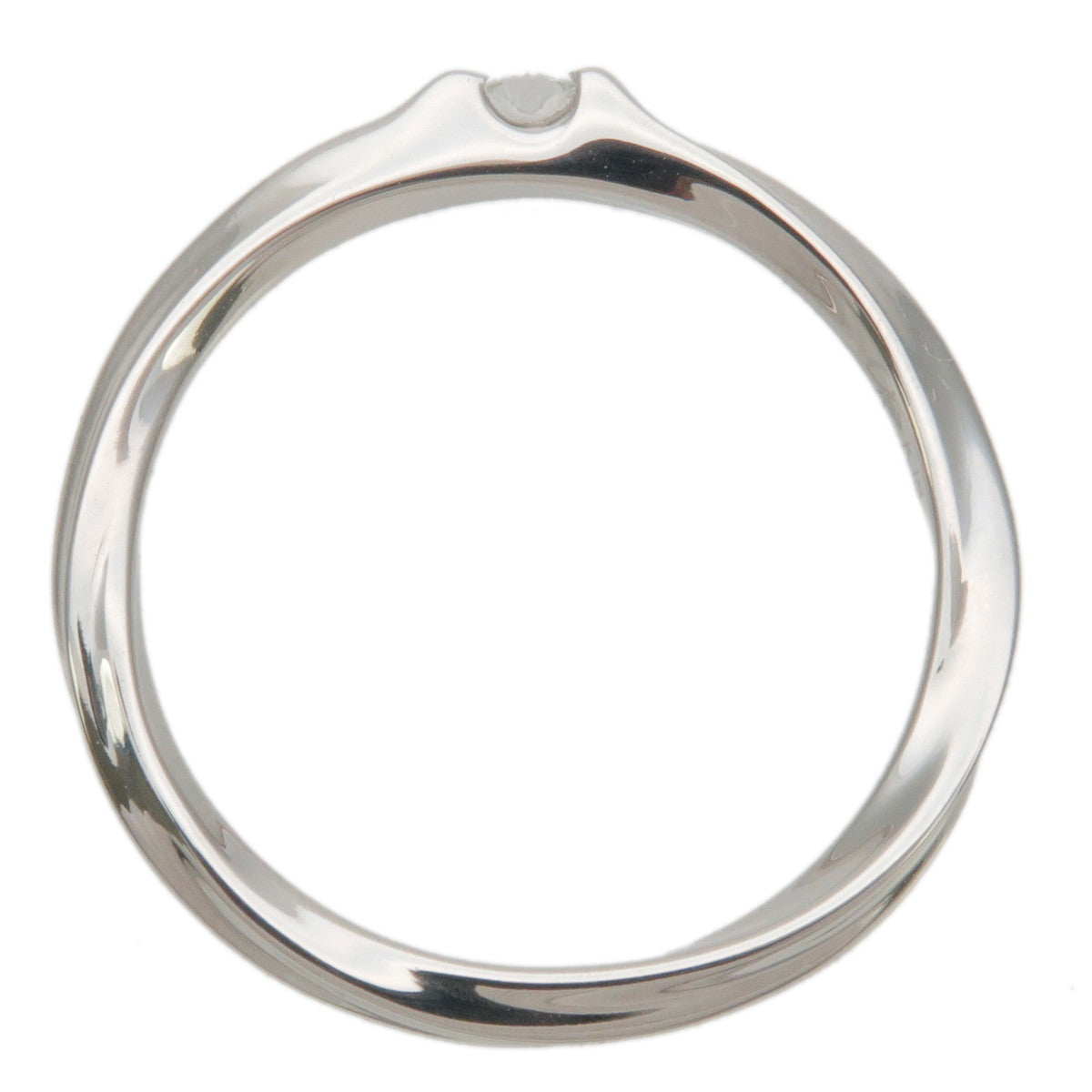 STAR JEWELRY 1P Diamond Ring 0.05ct K18 750 White Gold US5.5-6